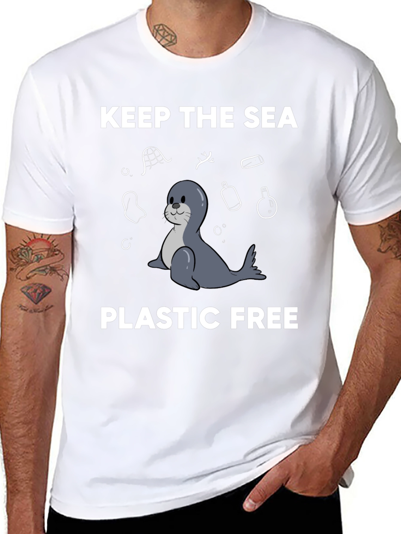 Keep the Sea Plastic Free T-Shirt - Seal Design