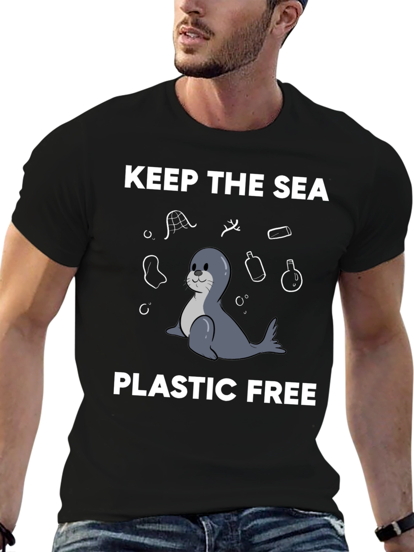 Keep the Sea Plastic Free T-Shirt - Seal Design