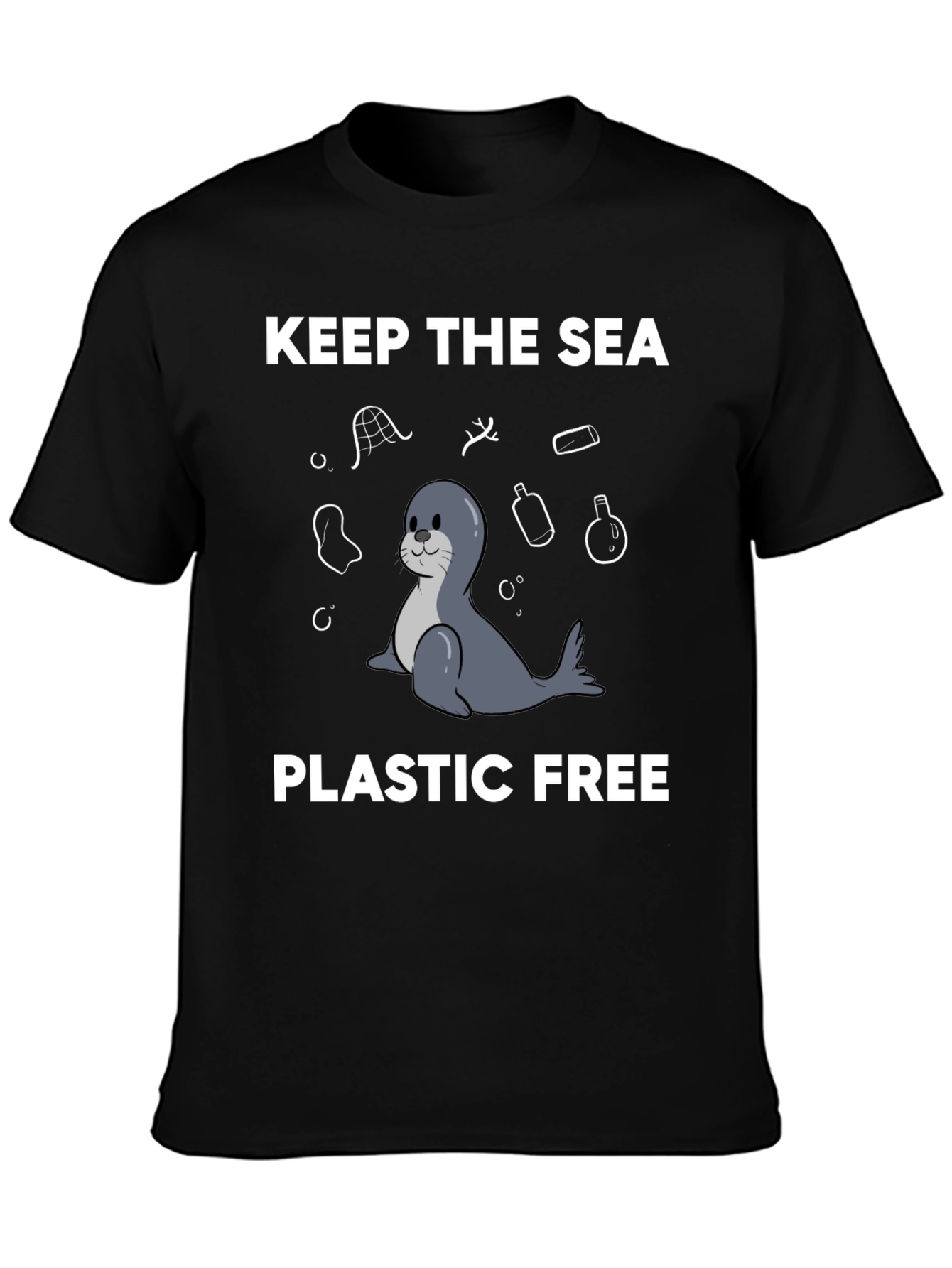 Keep the Sea Plastic Free T-Shirt - Seal Design