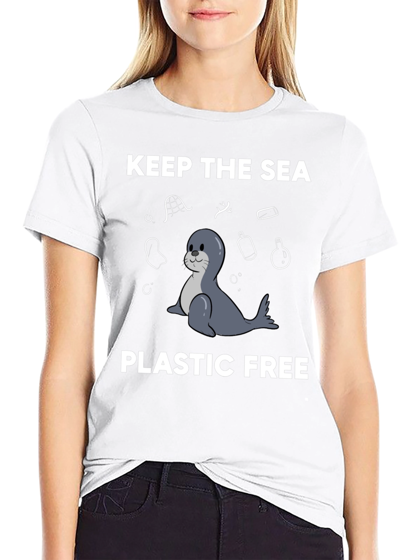 Keep the Sea Plastic Free T-Shirt - Seal Design