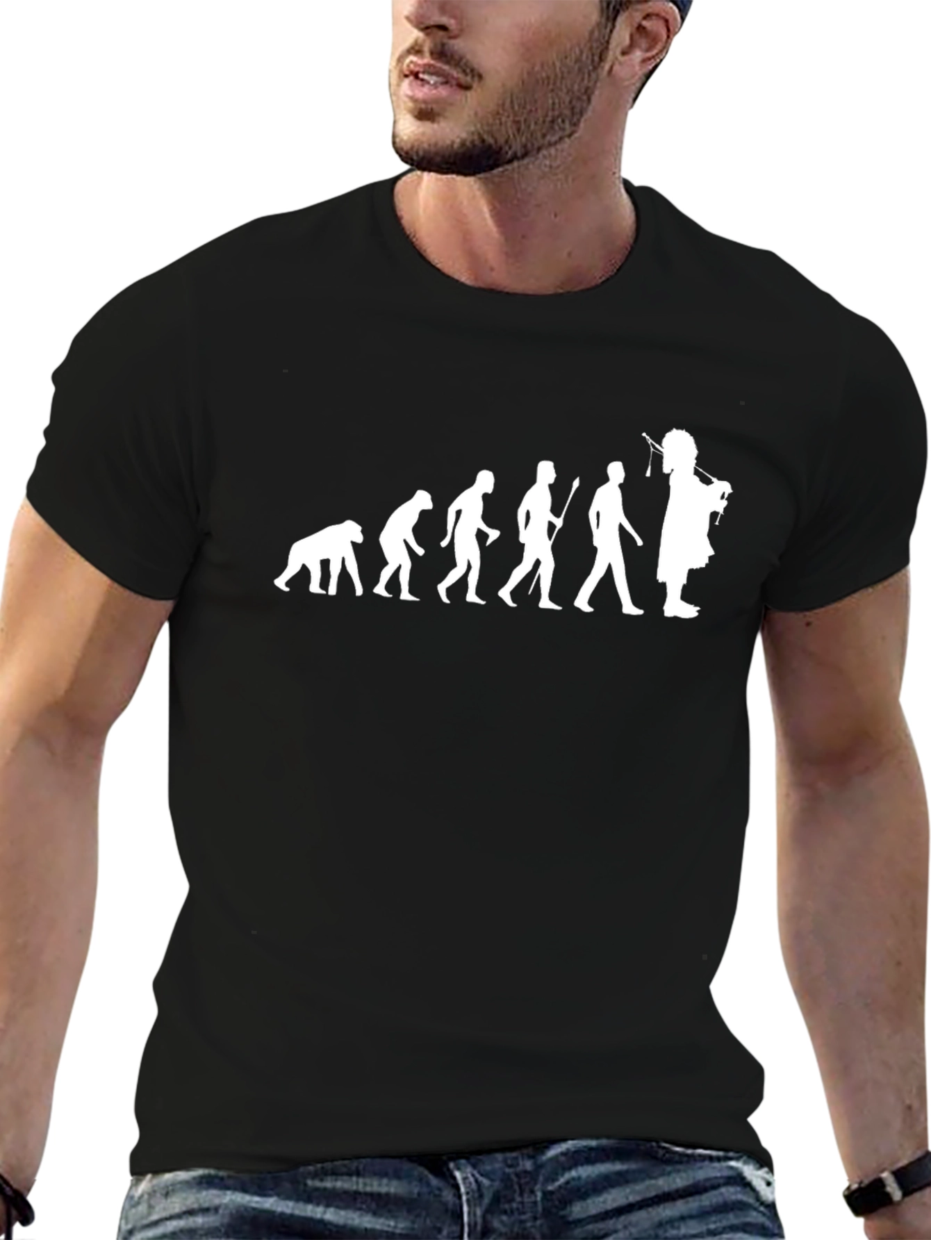 Evolution to Bagpipes Black T-Shirt