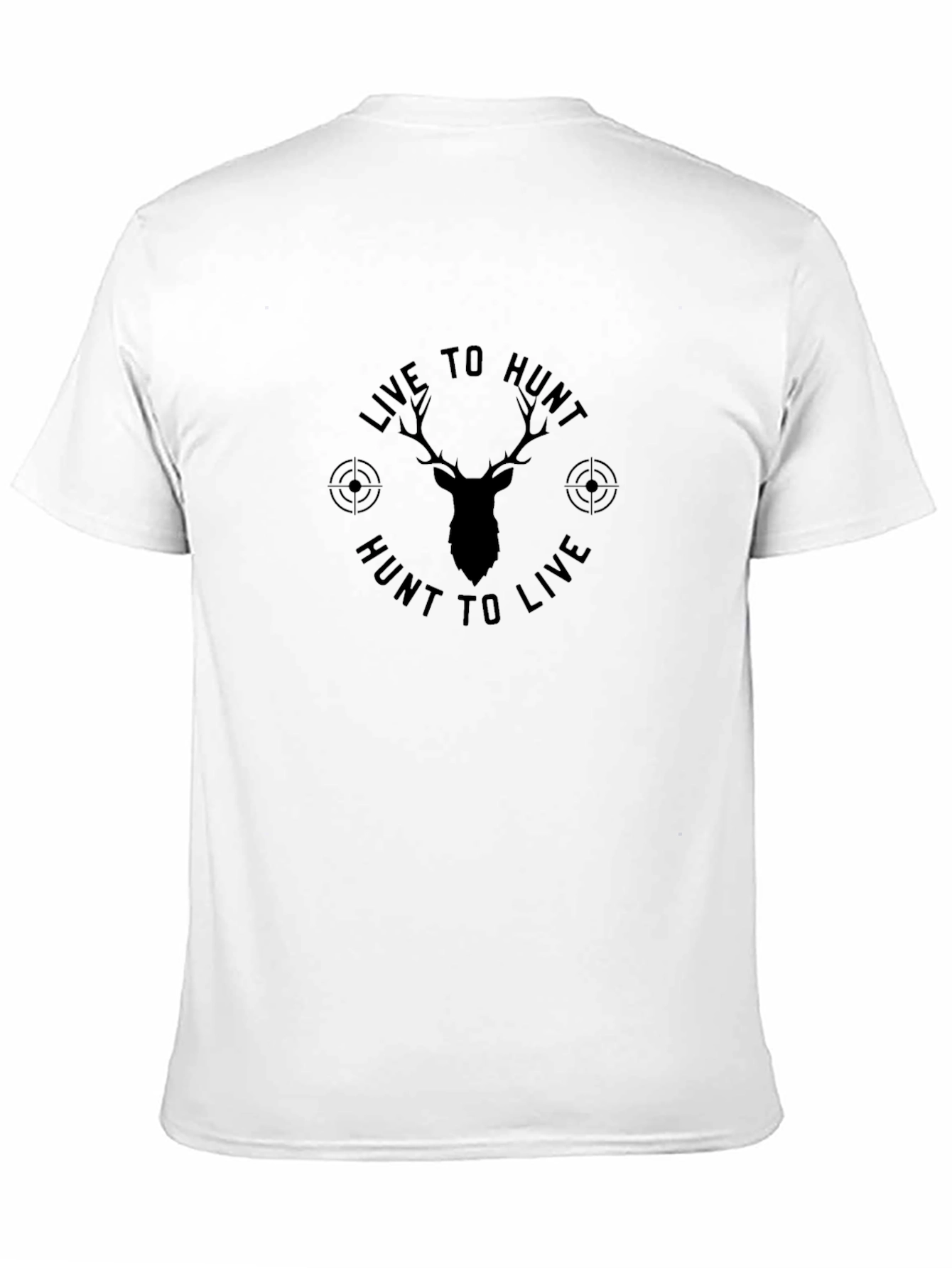 Live to Hunt Deer Graphic Black T-Shirt