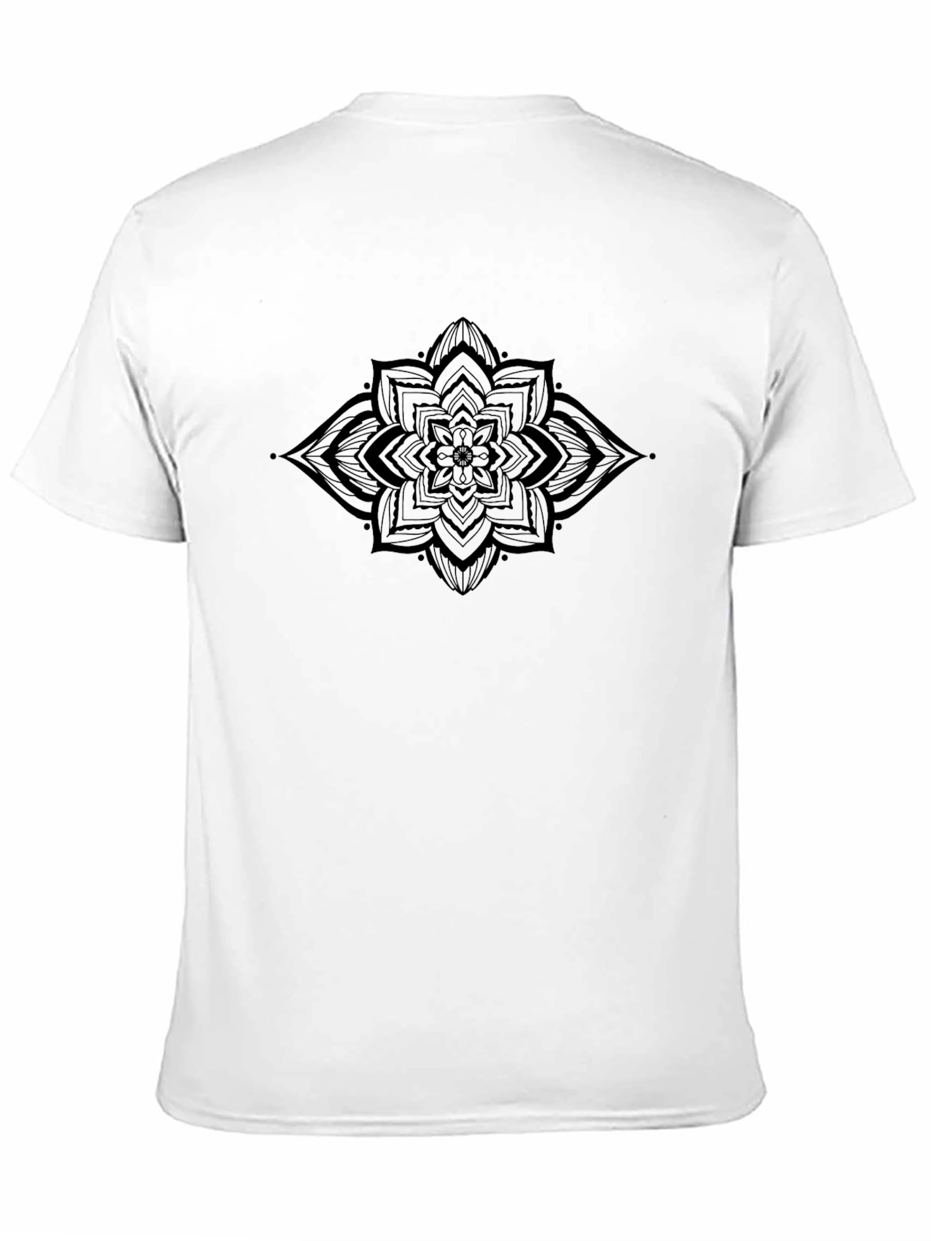Mens Black Mandala Graphic T-Shirt