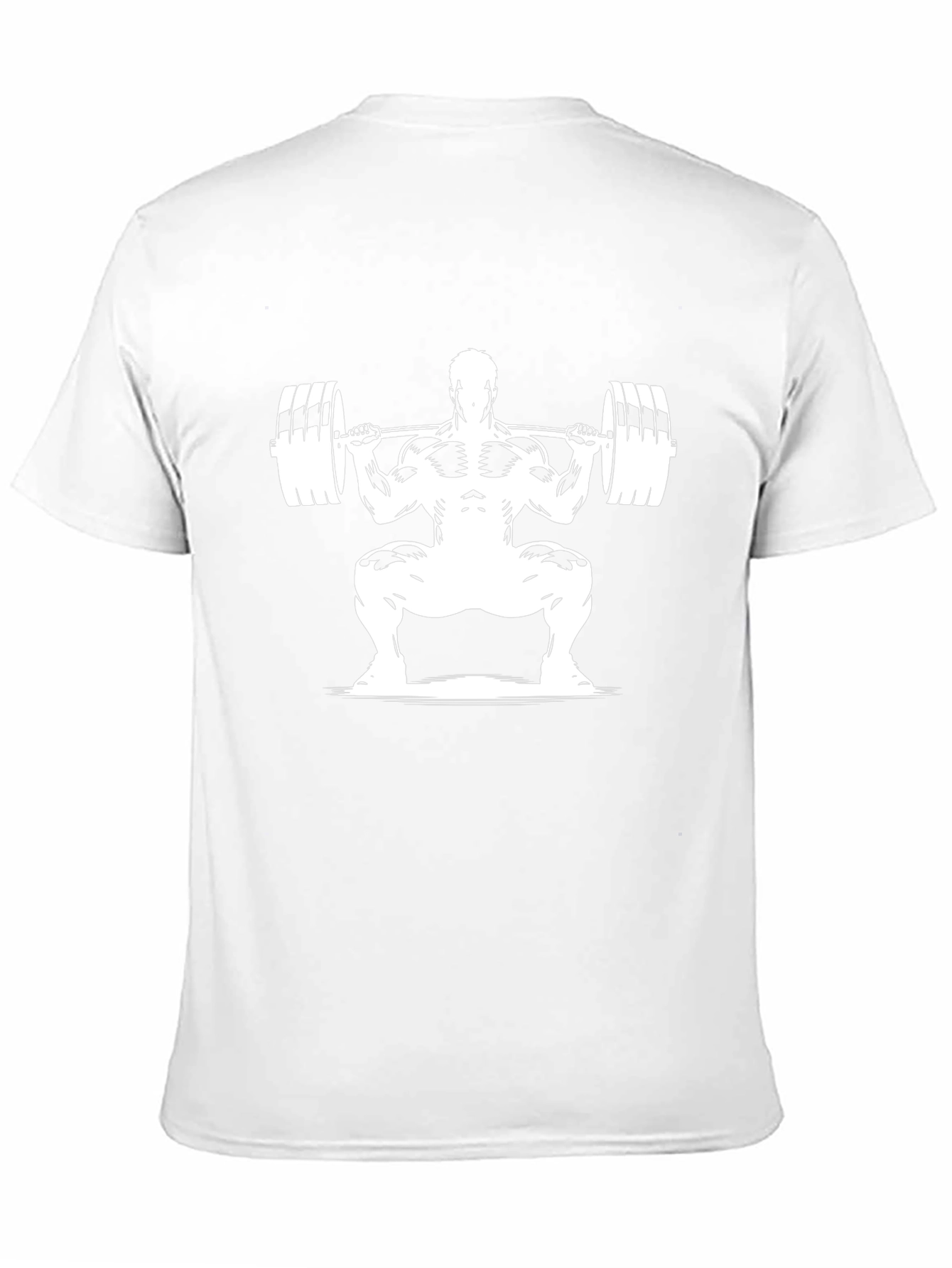 Weightlifting T-Shirt: Bodybuilder Squat Design - Black