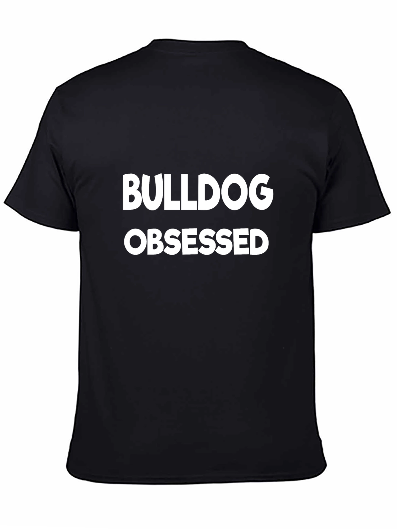 Bulldog Obsessed Graphic Tee - Black Cotton Shirt