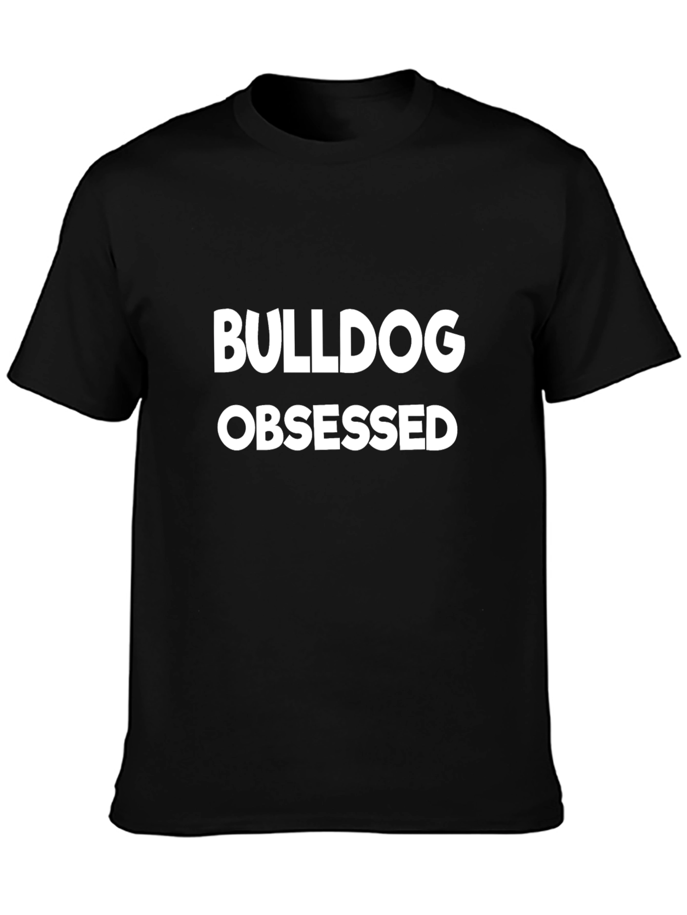 Bulldog Obsessed Graphic Tee - Black Cotton Shirt