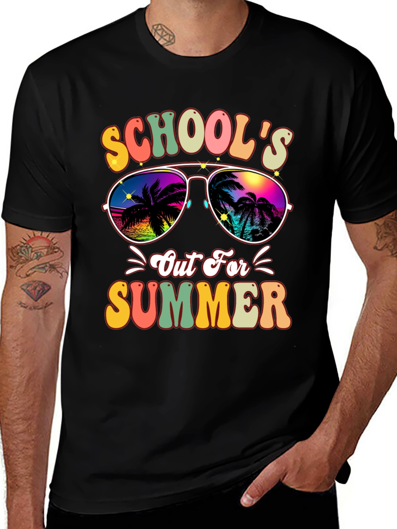 Schools Out For Summer Retro Graphic Tee