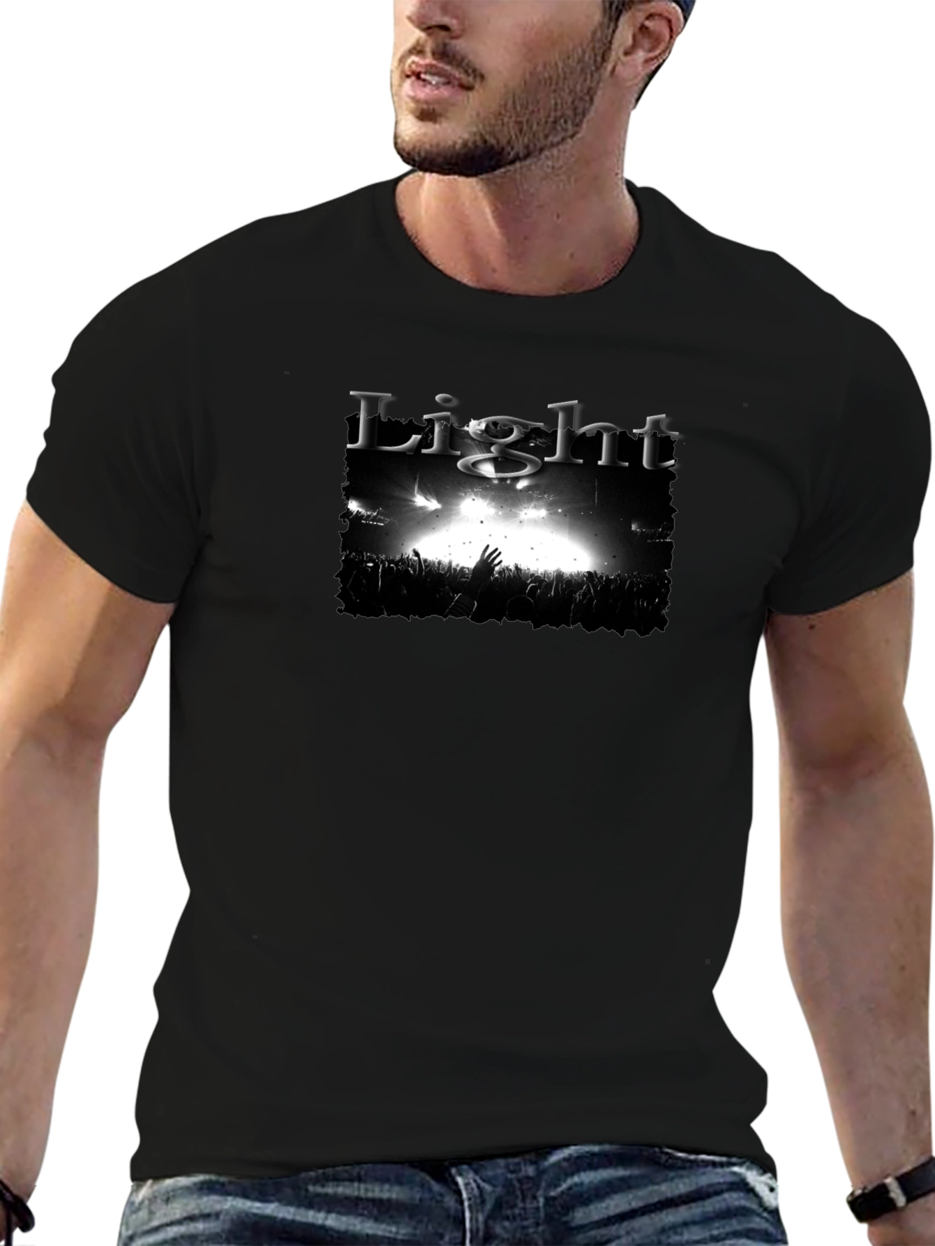 Light Concert Graphic Black T-Shirt