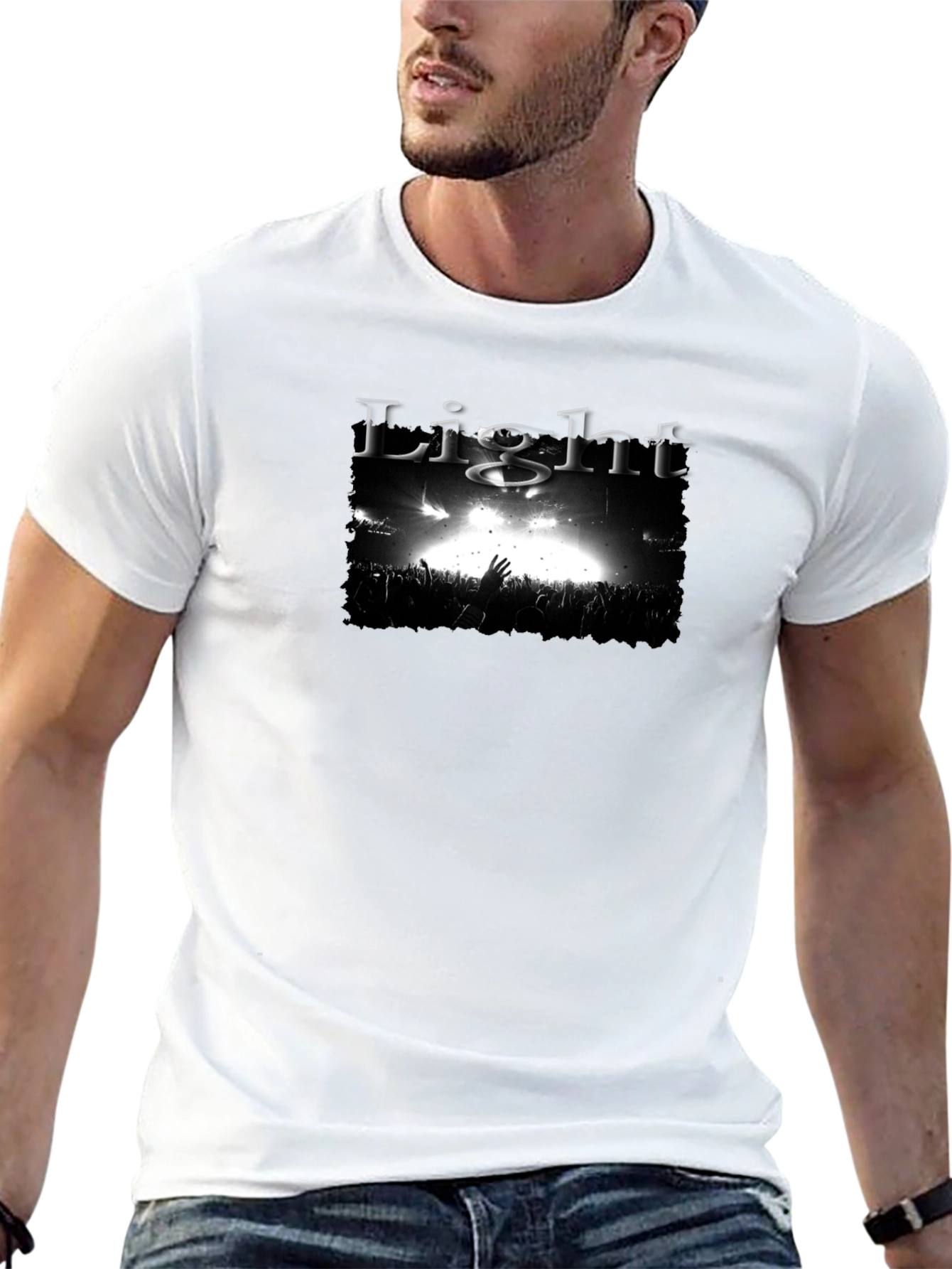 Light Concert Graphic Black T-Shirt
