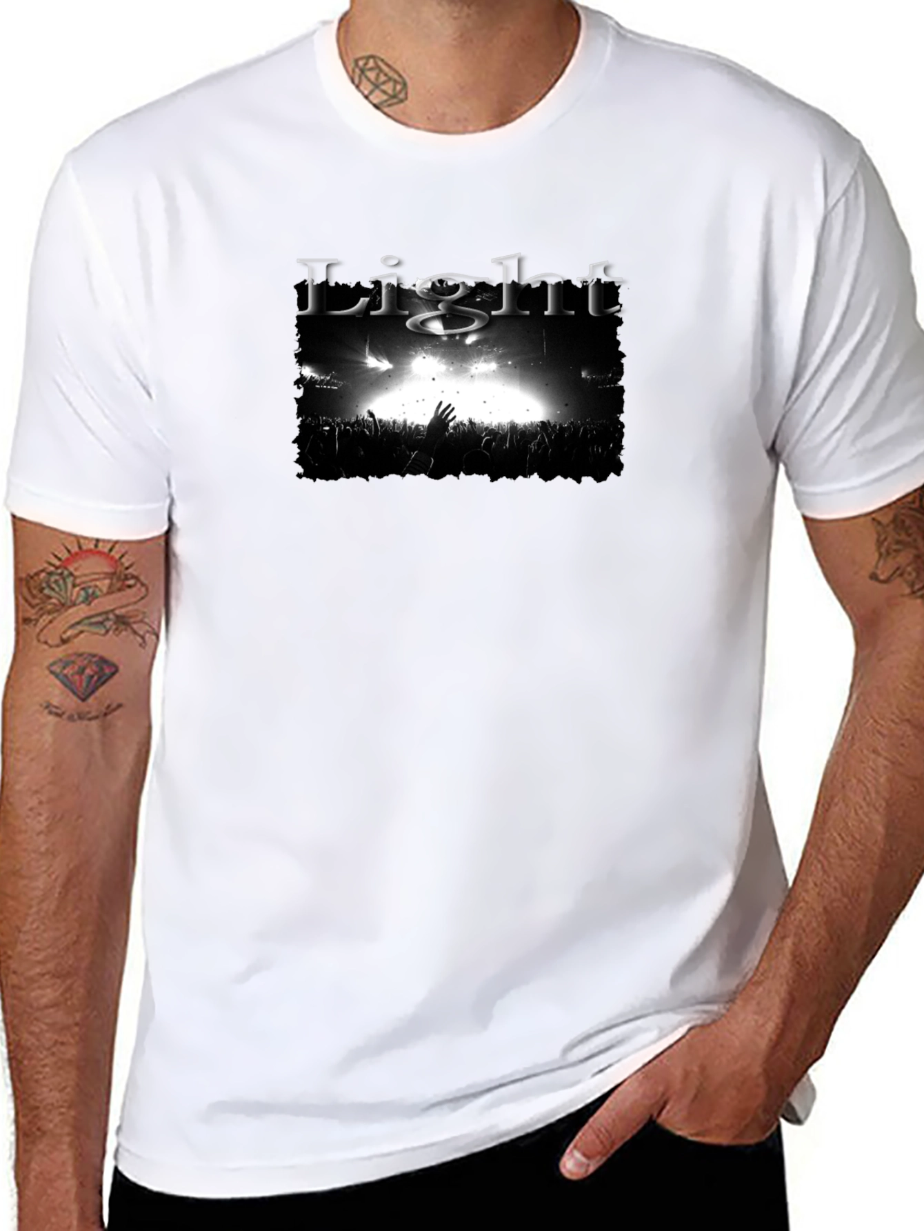 Light Concert Graphic Black T-Shirt