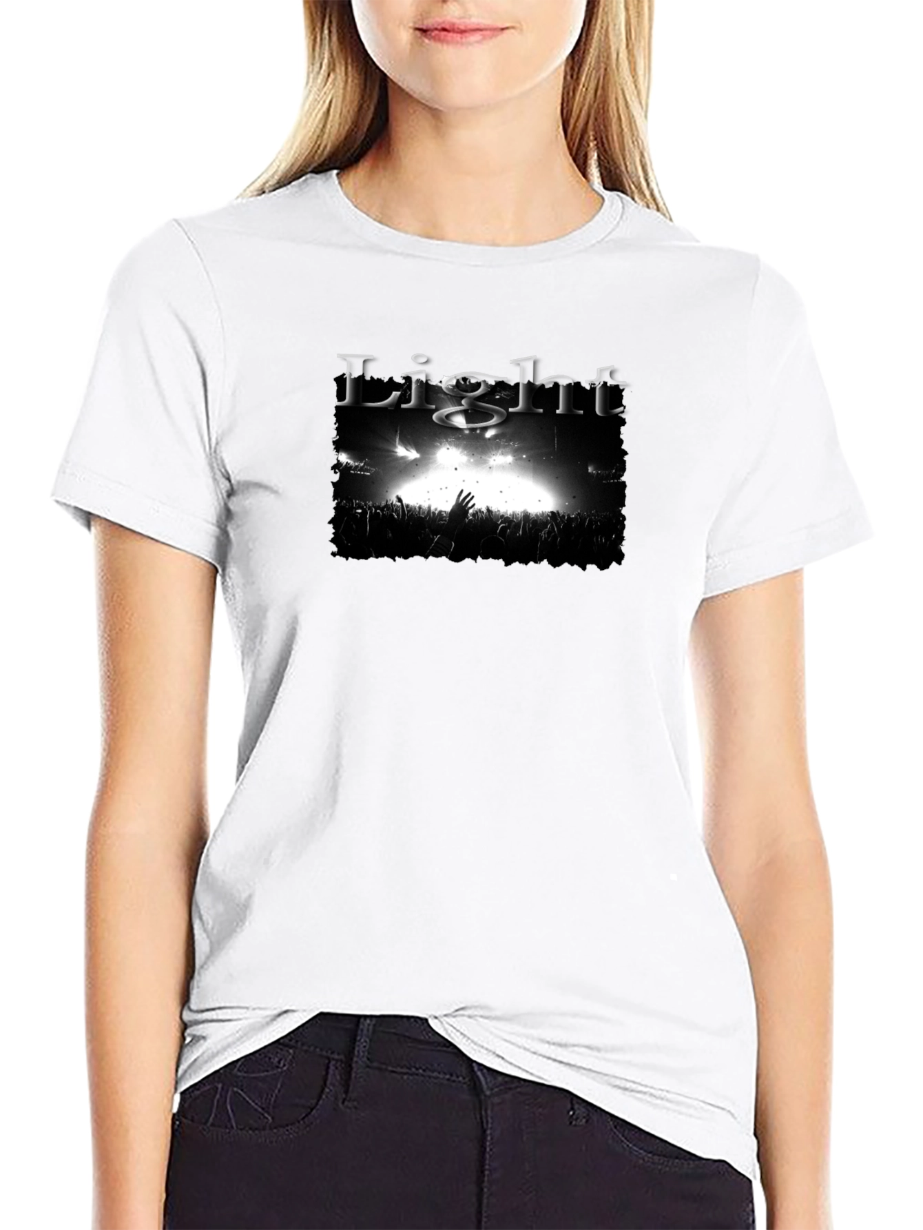 Light Concert Graphic Black T-Shirt
