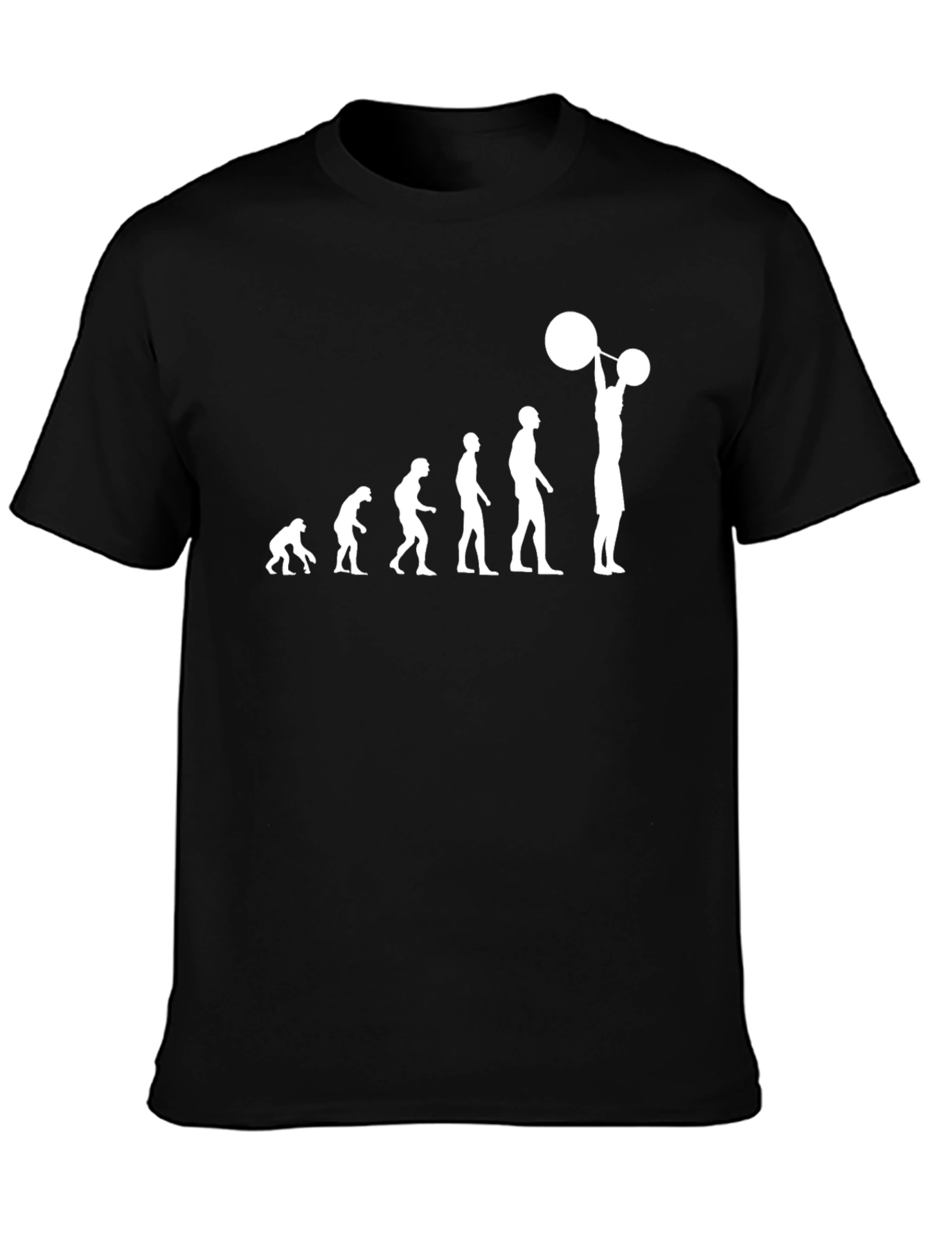 Evolution Weightlifting Graphic Tee - Black Cotton T-Shirt