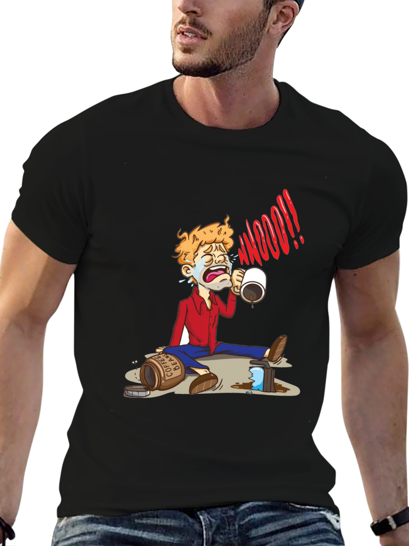 Coffee Lover Cartoon T-Shirt