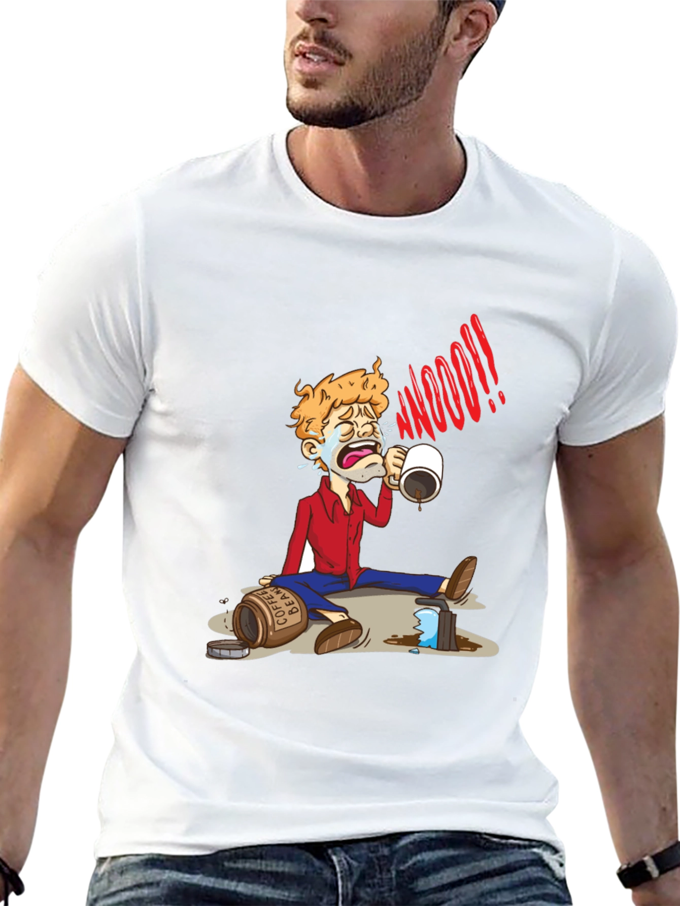 Coffee Lover Cartoon T-Shirt
