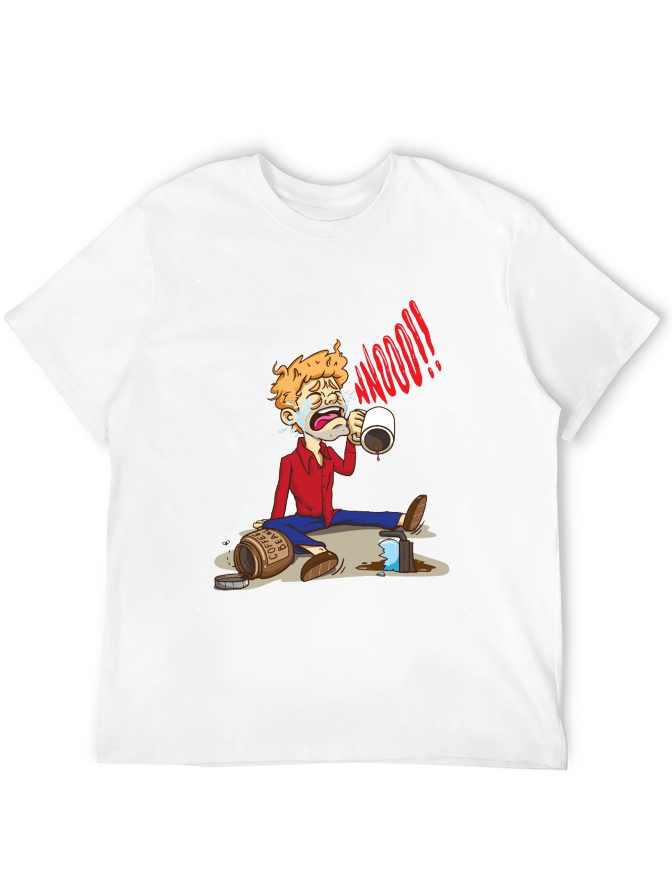 Coffee Lover Cartoon T-Shirt