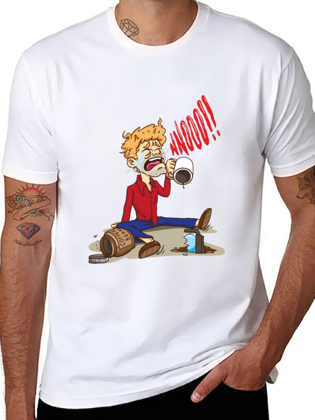 Coffee Lover Cartoon T-Shirt