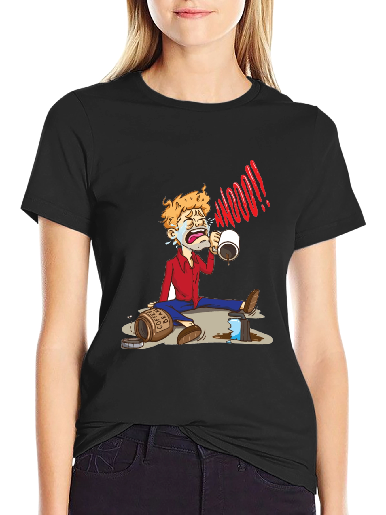 Coffee Lover Cartoon T-Shirt