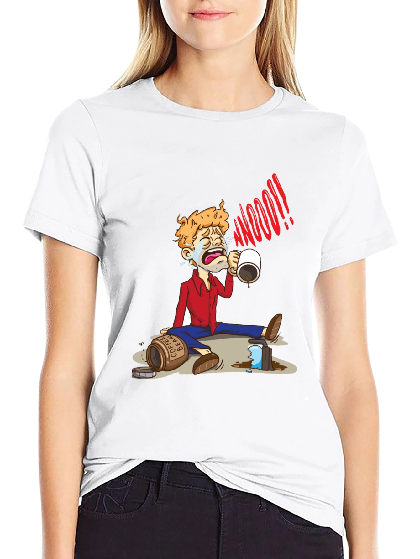 Coffee Lover Cartoon T-Shirt