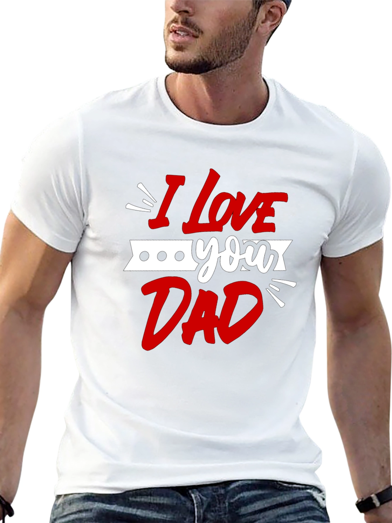 I Love You Dad Graphic Tee - Black