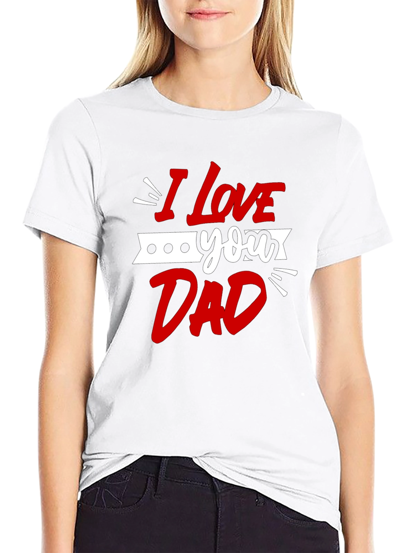 I Love You Dad Graphic Tee - Black