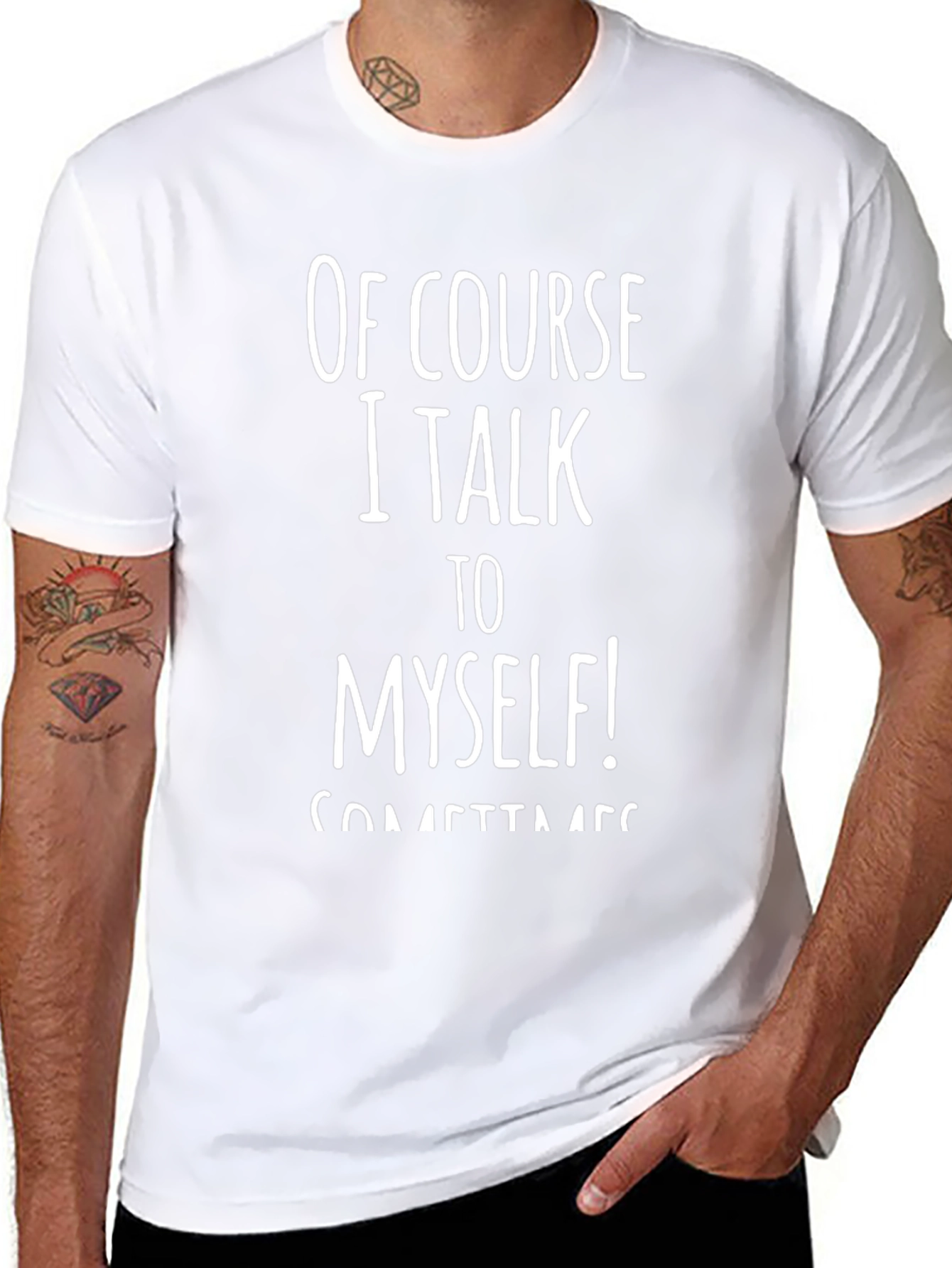 Funny Of Course I Talk To Myself Black T-Shirt