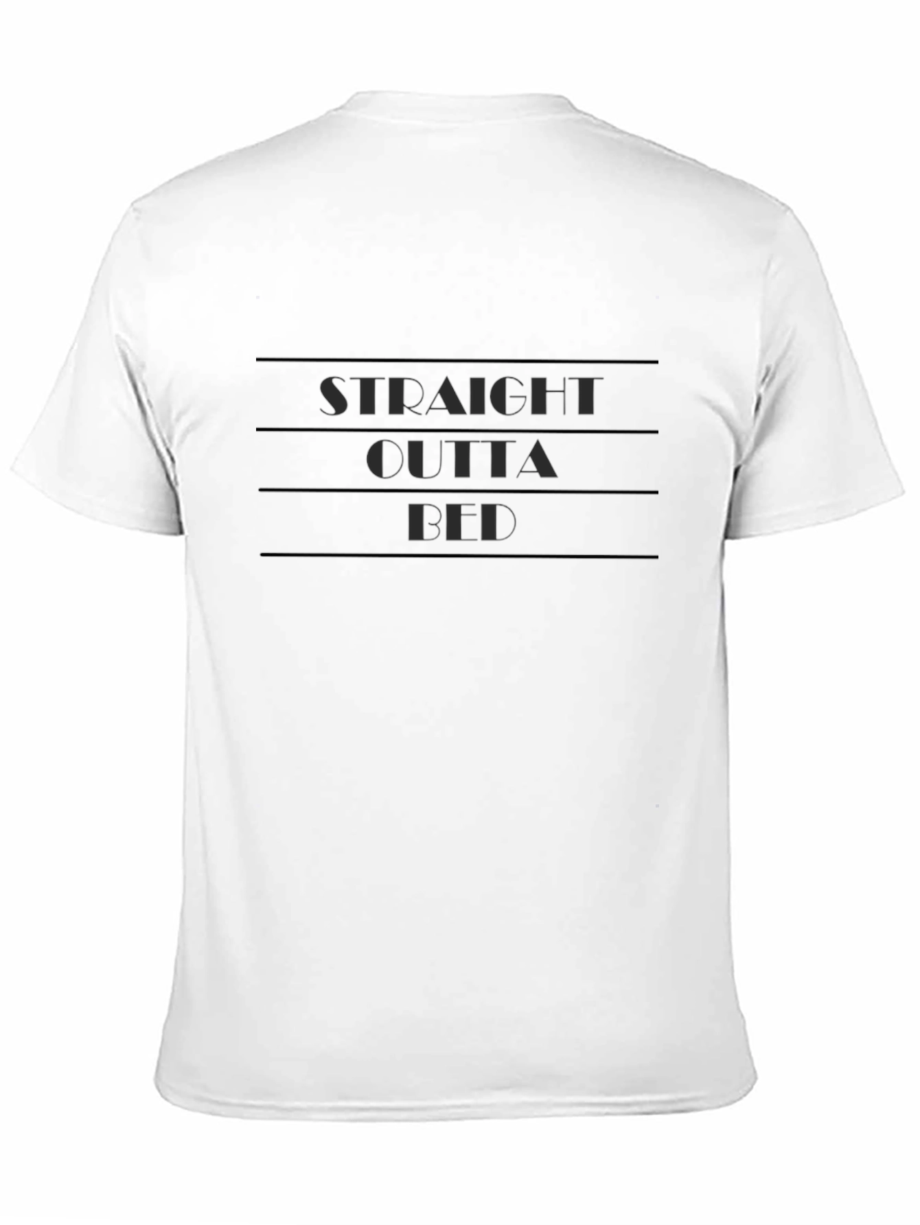Straight Outta Bed Black Graphic T-Shirt