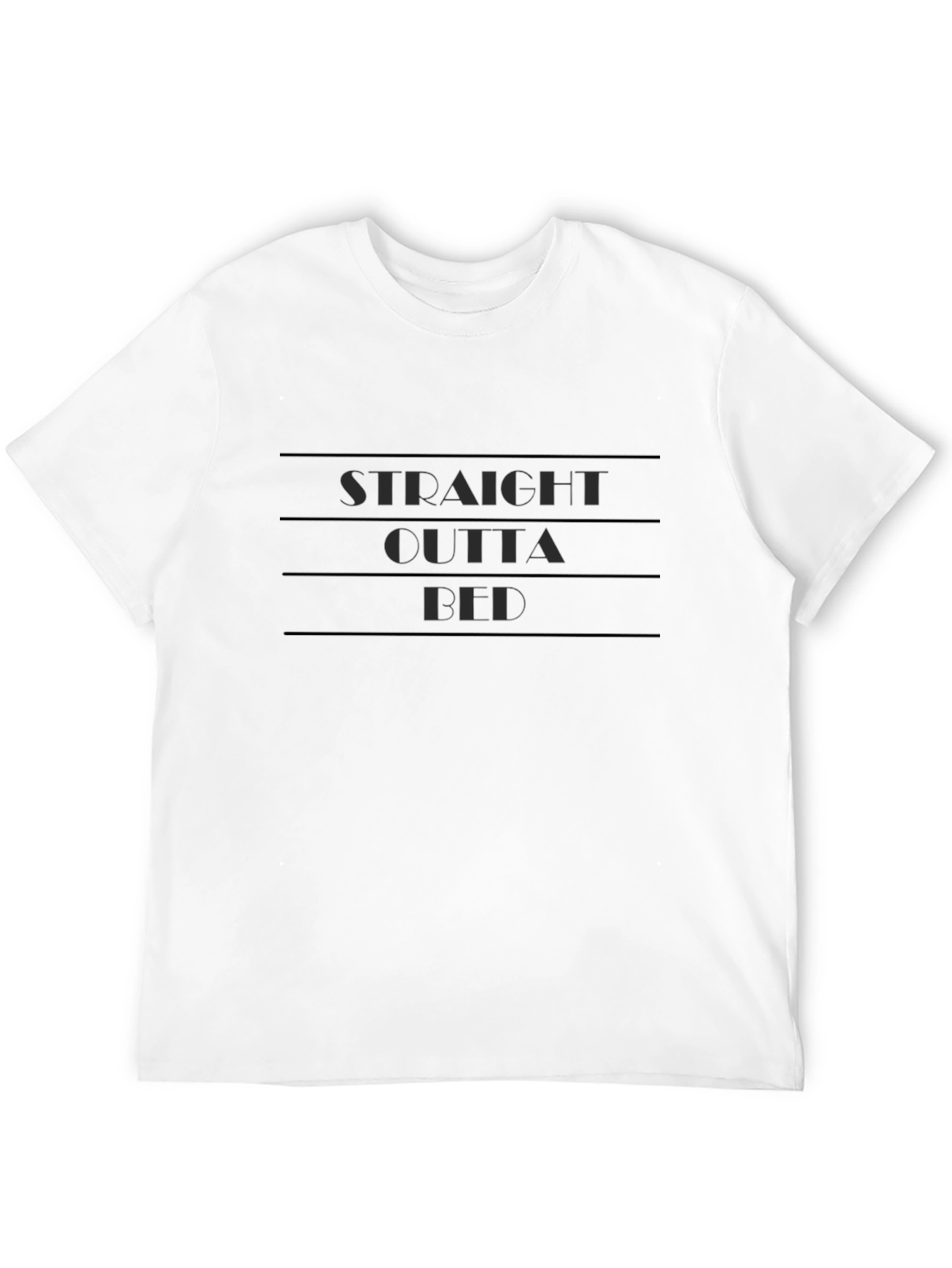 Straight Outta Bed Black Graphic T-Shirt