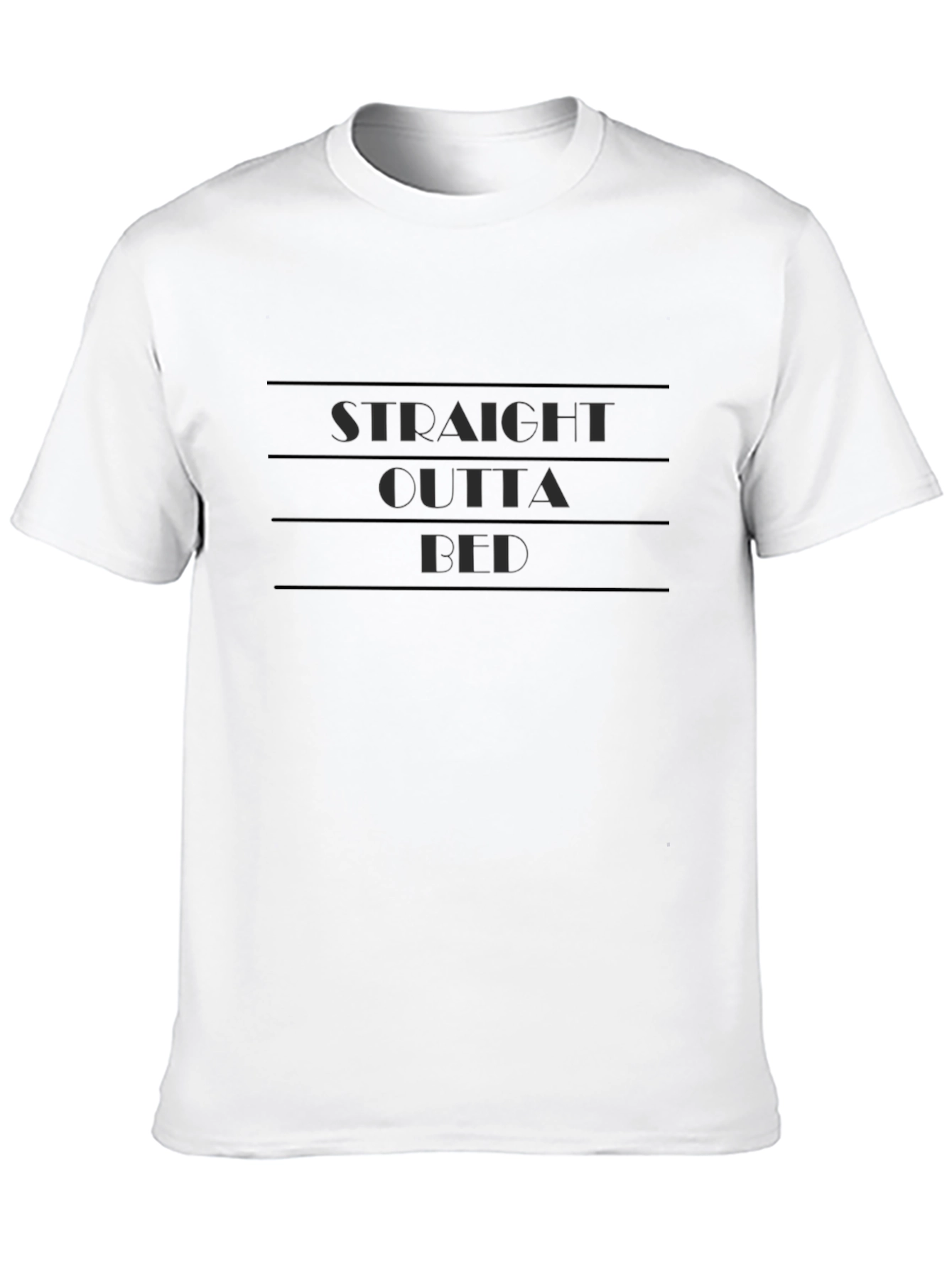 Straight Outta Bed Black Graphic T-Shirt
