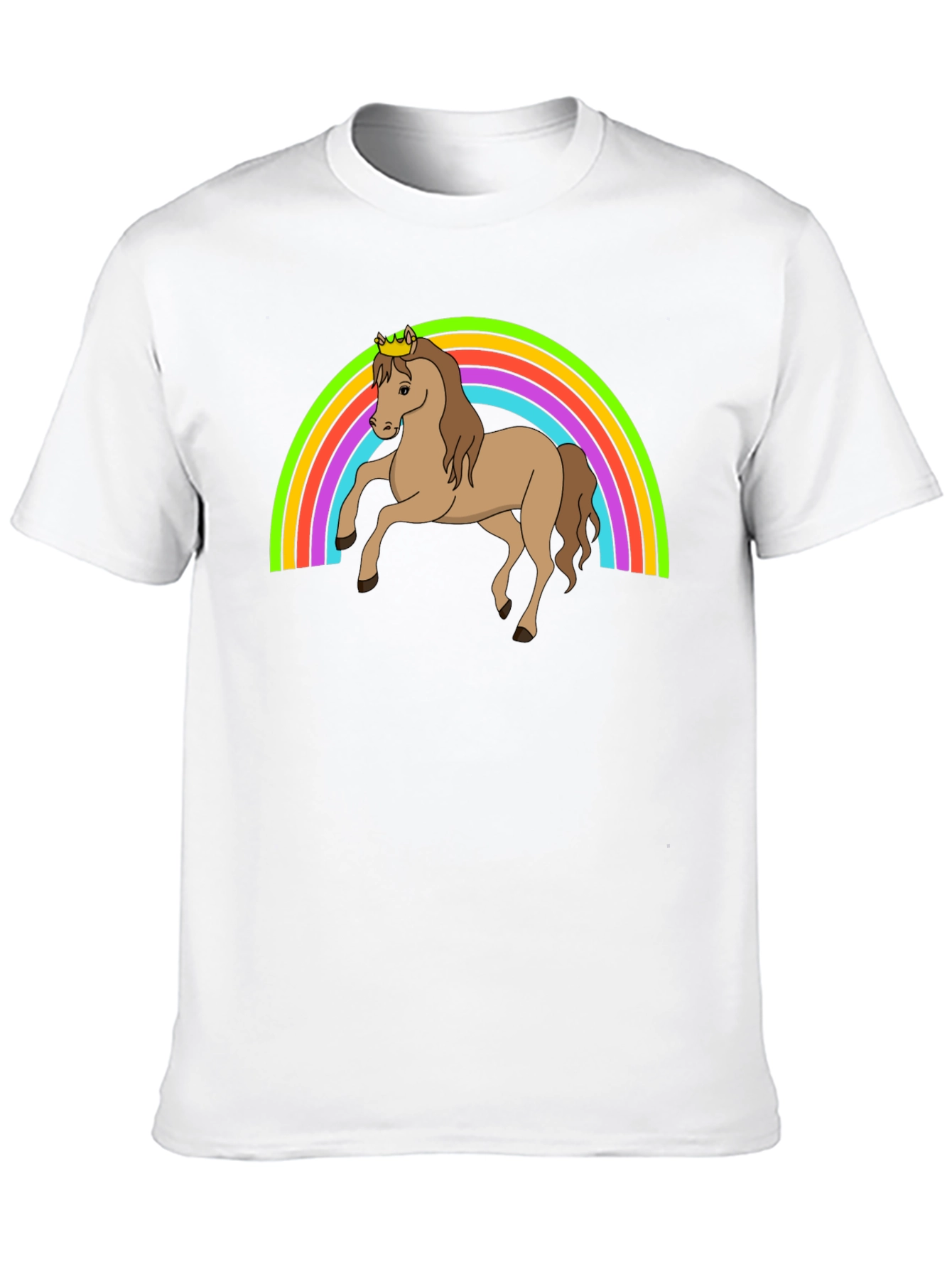 Rainbow Unicorn Crown T-Shirt