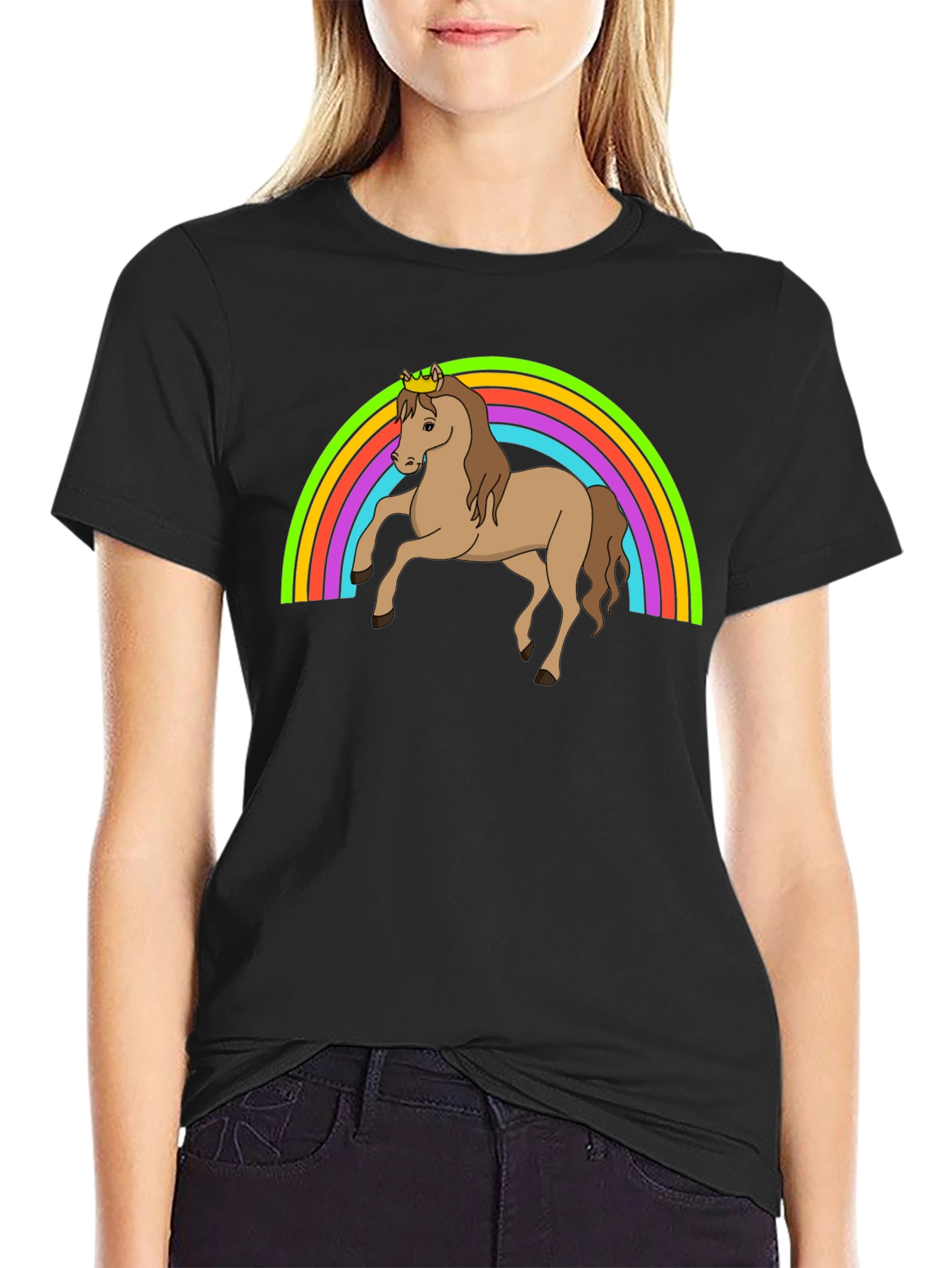 Rainbow Unicorn Crown T-Shirt