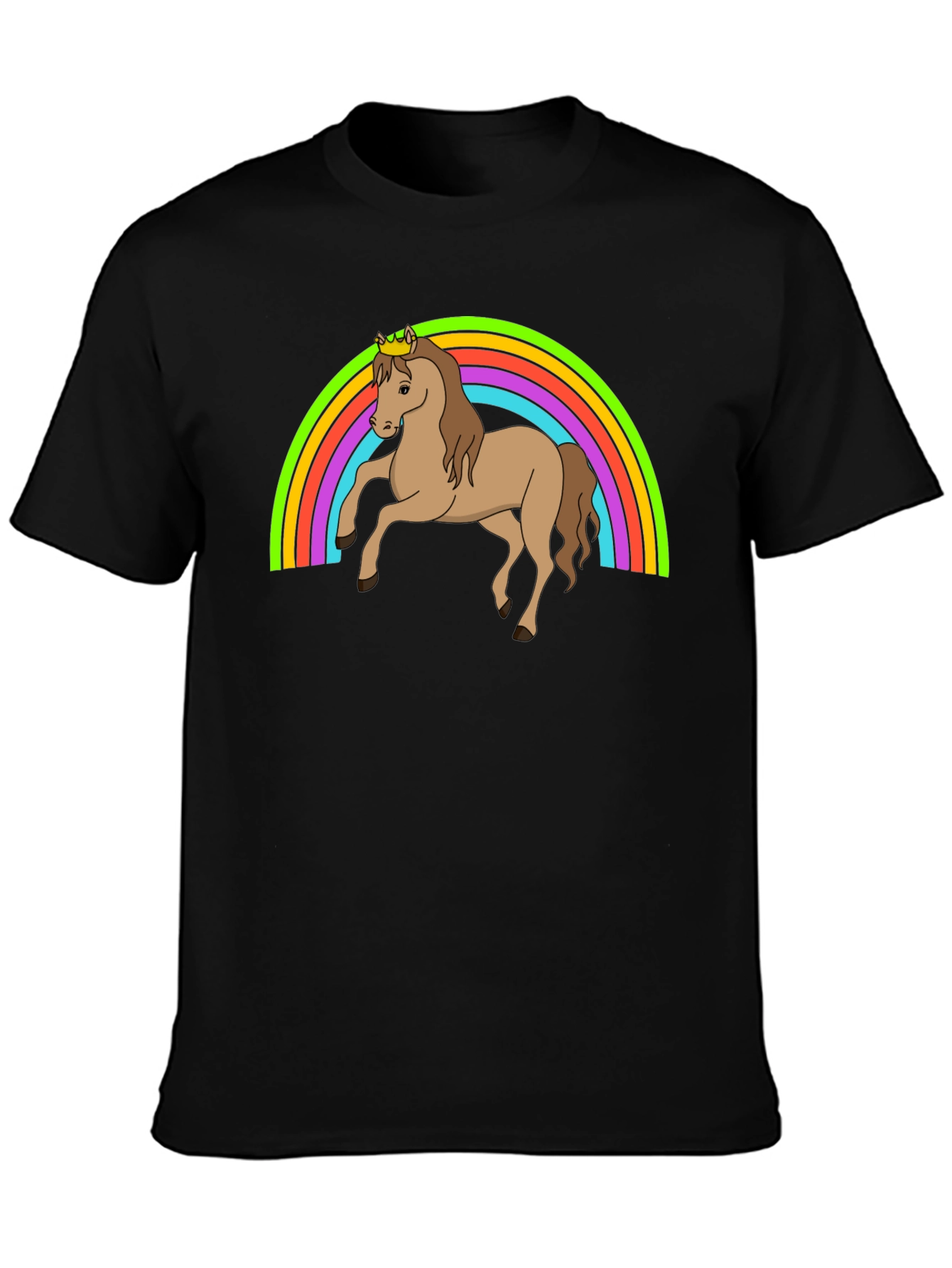 Rainbow Unicorn Crown T-Shirt