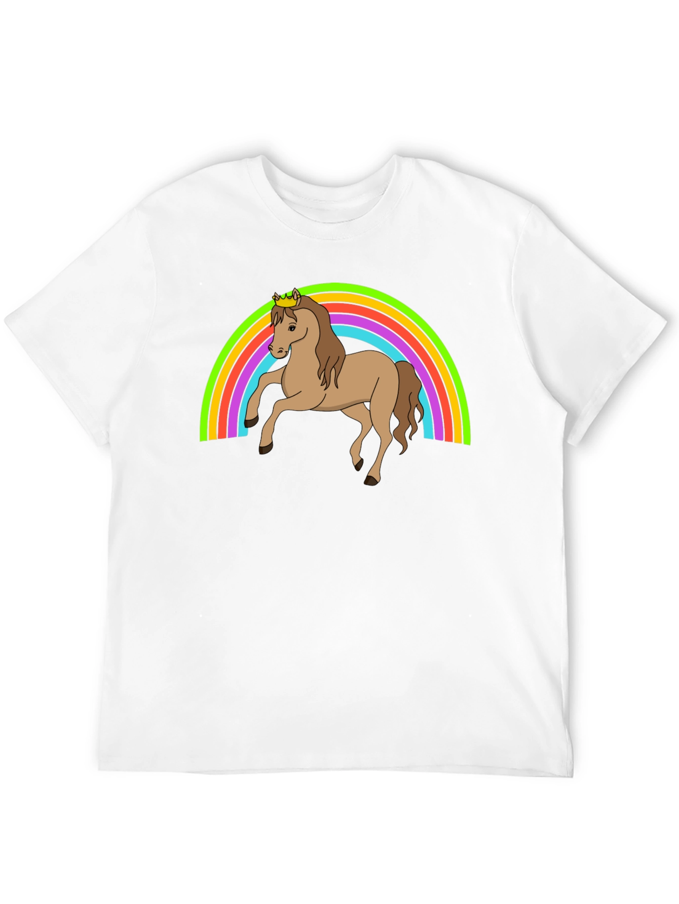 Rainbow Unicorn Crown T-Shirt