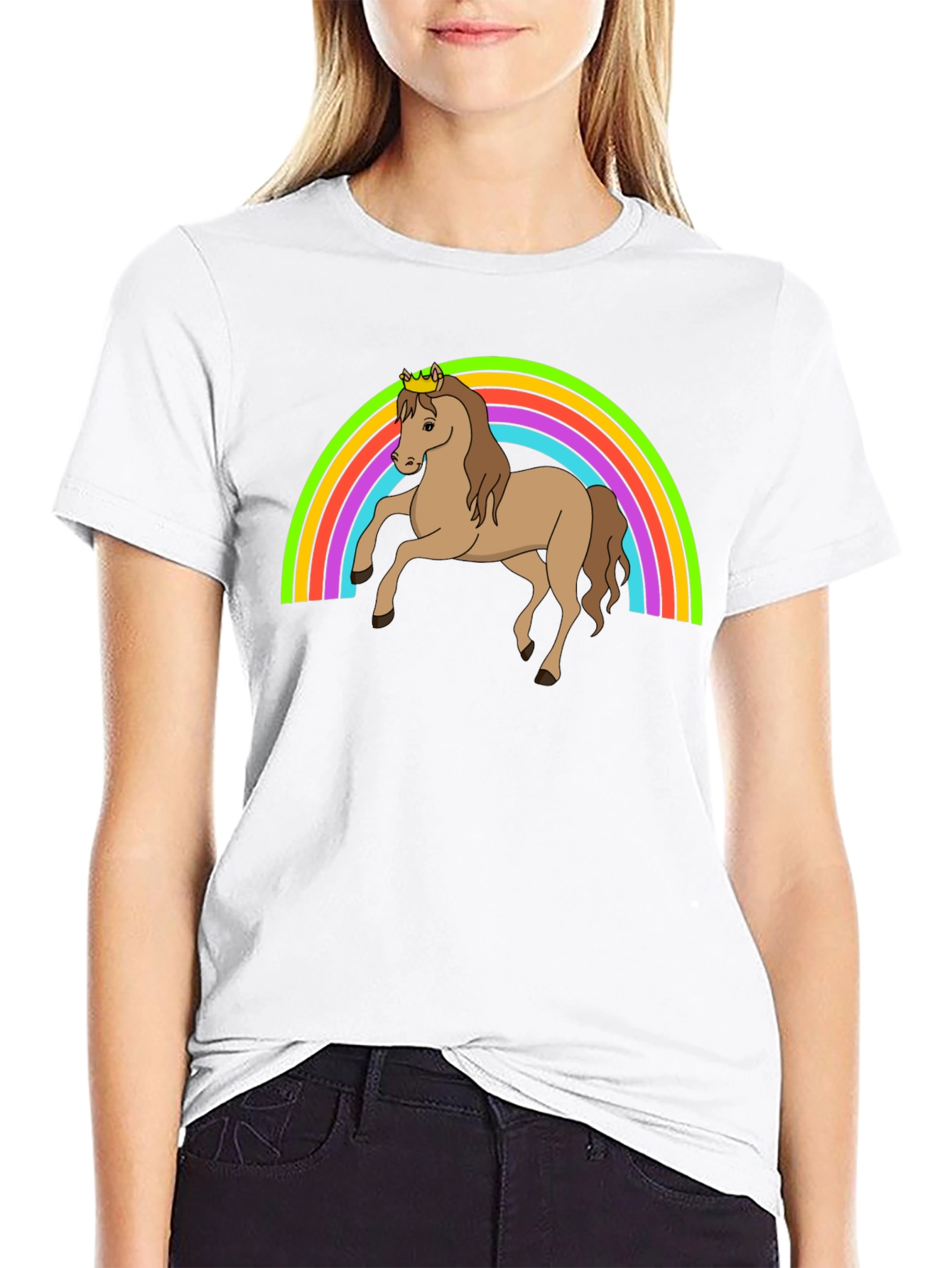 Rainbow Unicorn Crown T-Shirt