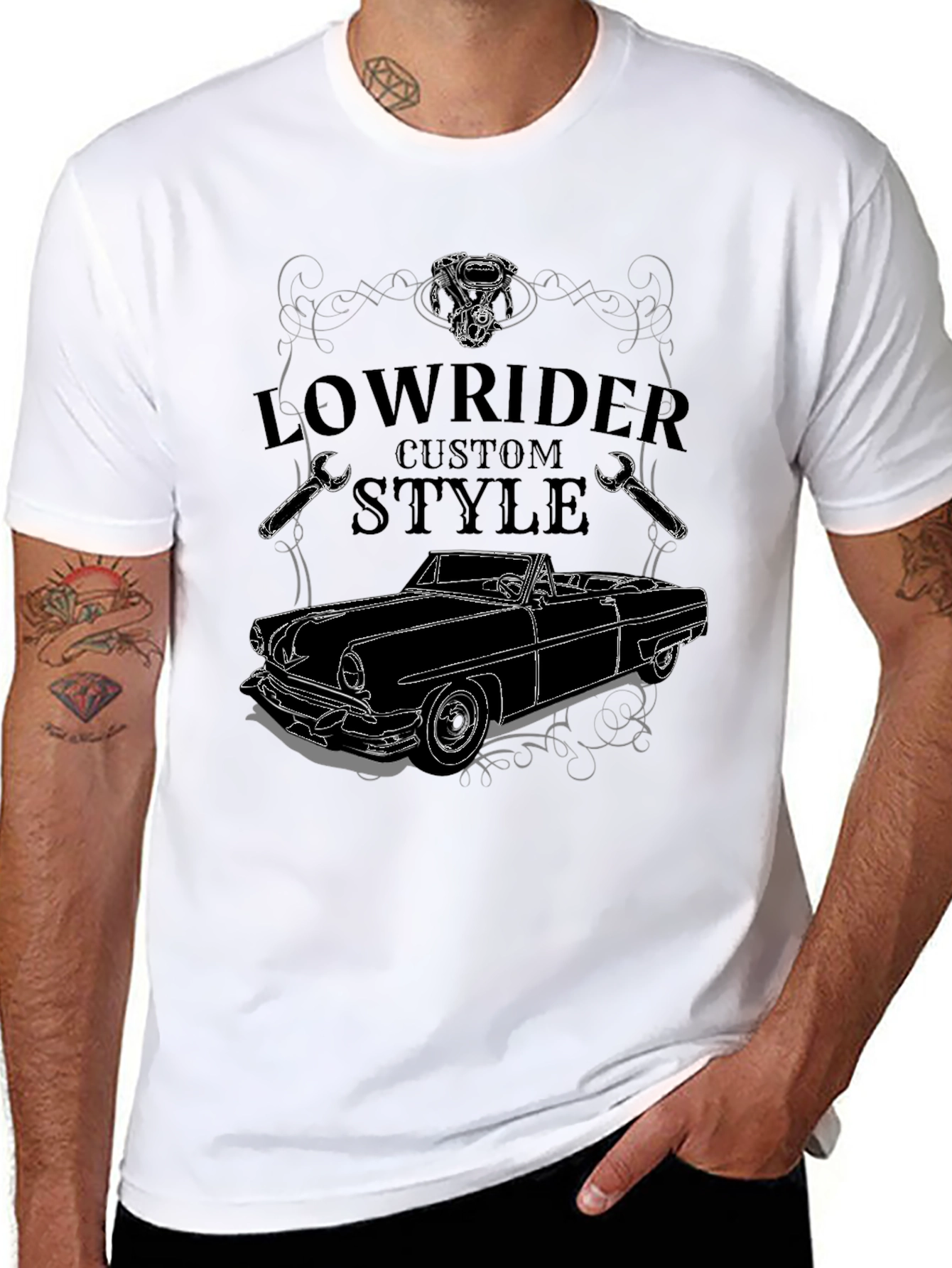 Lowrider Custom Style T-Shirt - Car Design