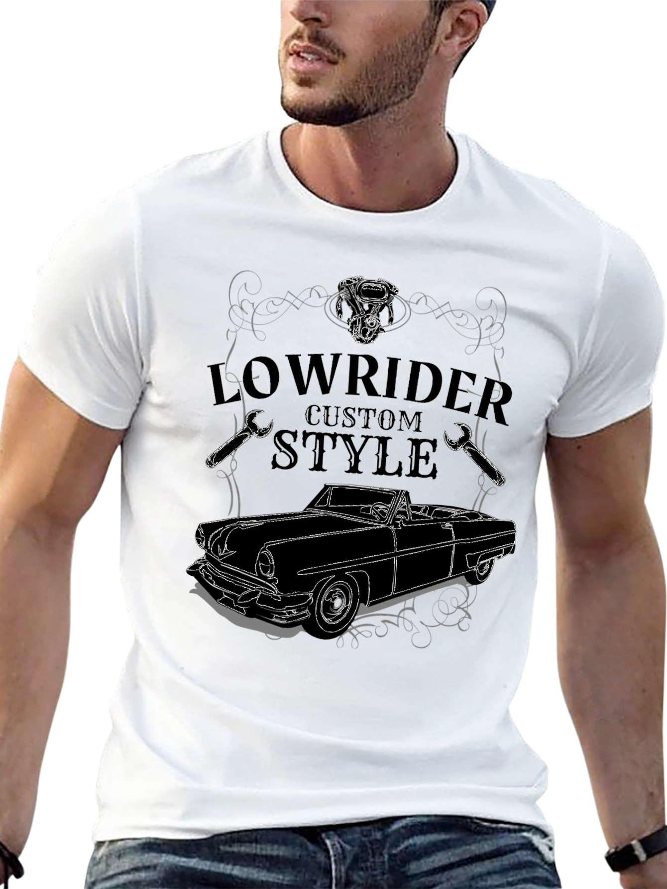 Lowrider Custom Style T-Shirt - Car Design