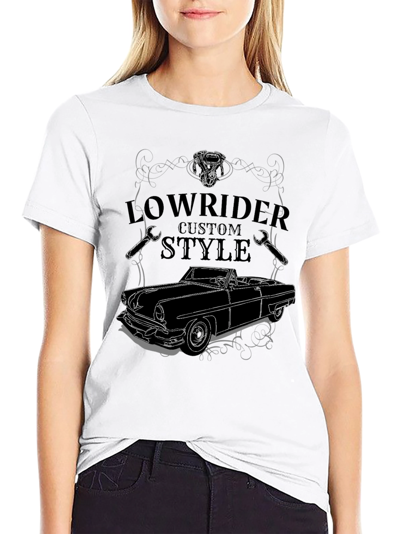 Lowrider Custom Style T-Shirt - Car Design