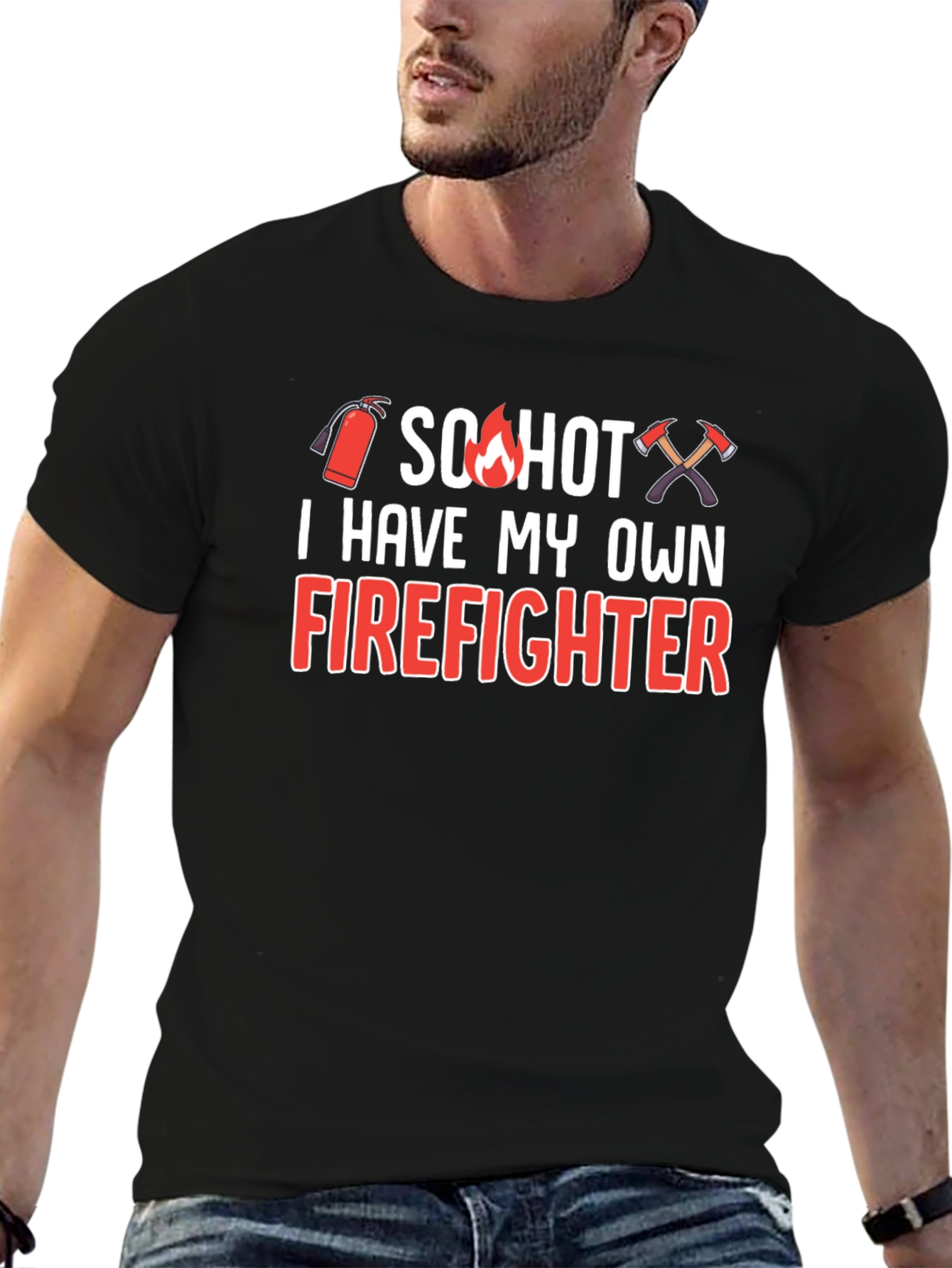 So Hot Firefighter Graphic T-Shirt