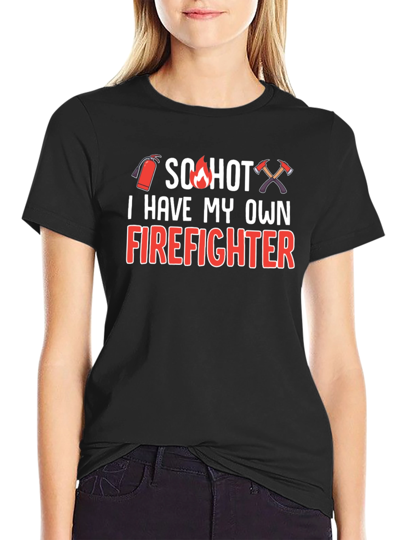 So Hot Firefighter Graphic T-Shirt