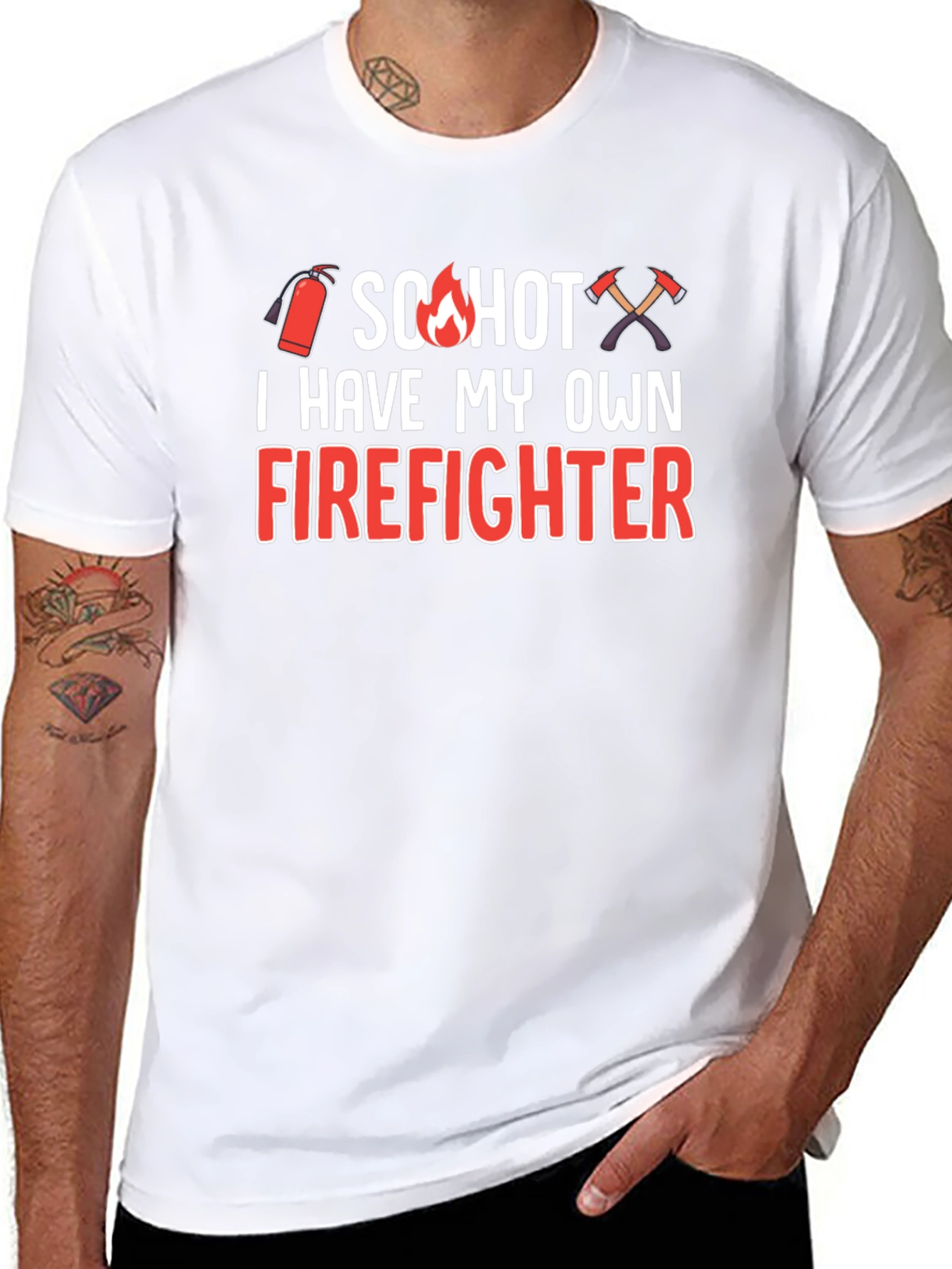 So Hot Firefighter Graphic T-Shirt