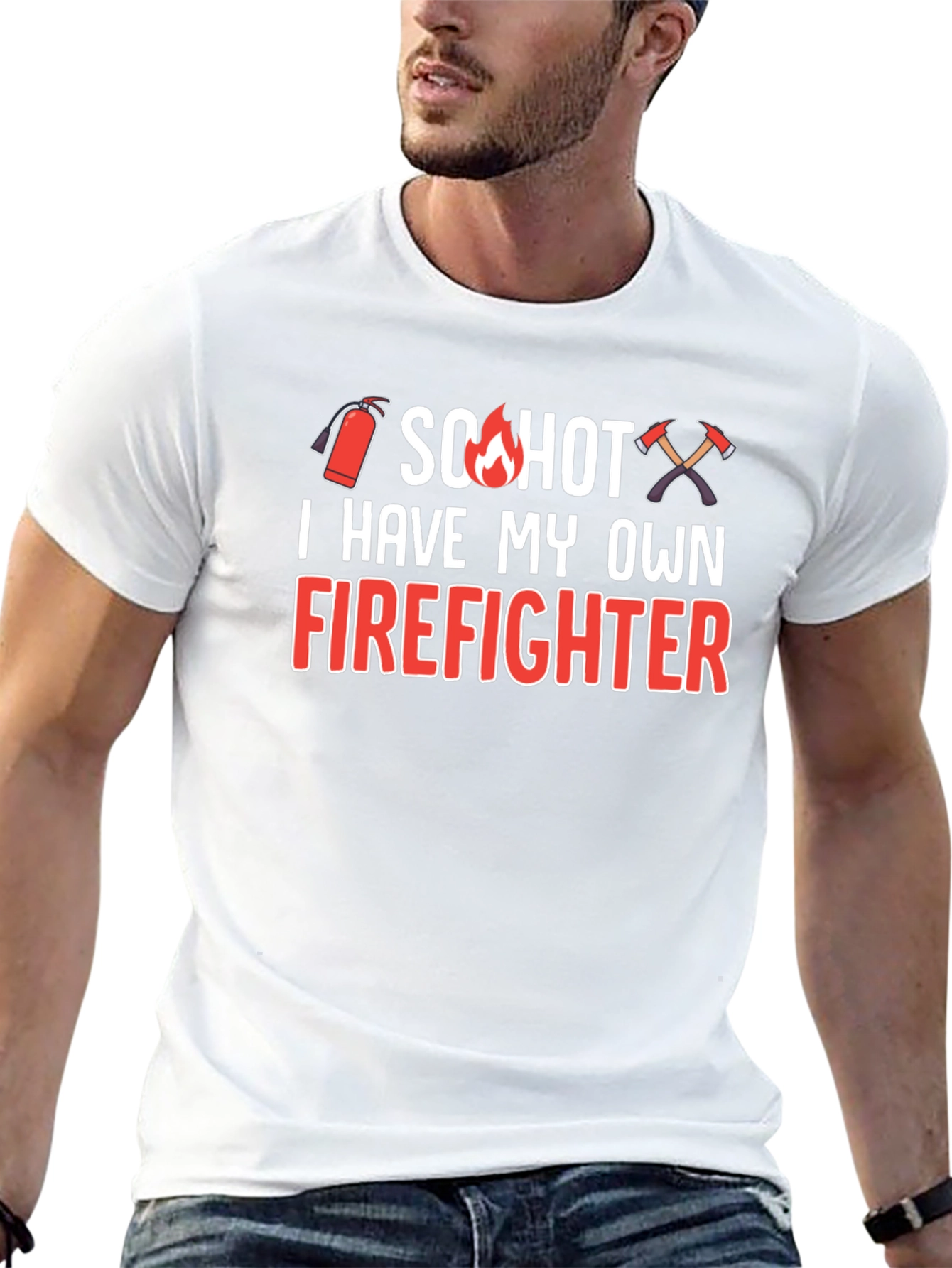 So Hot Firefighter Graphic T-Shirt