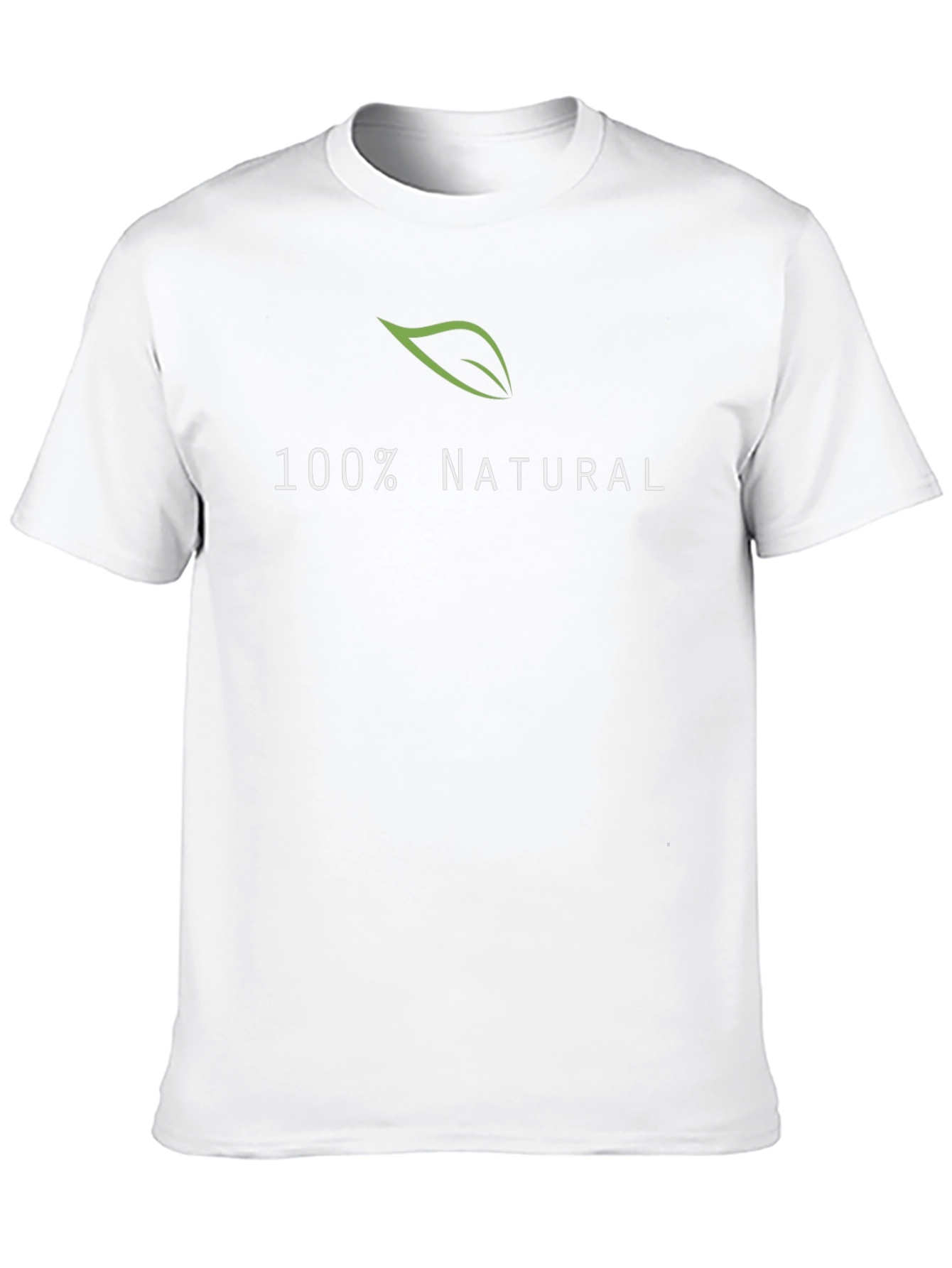 100% Natural Black Cotton T-Shirt