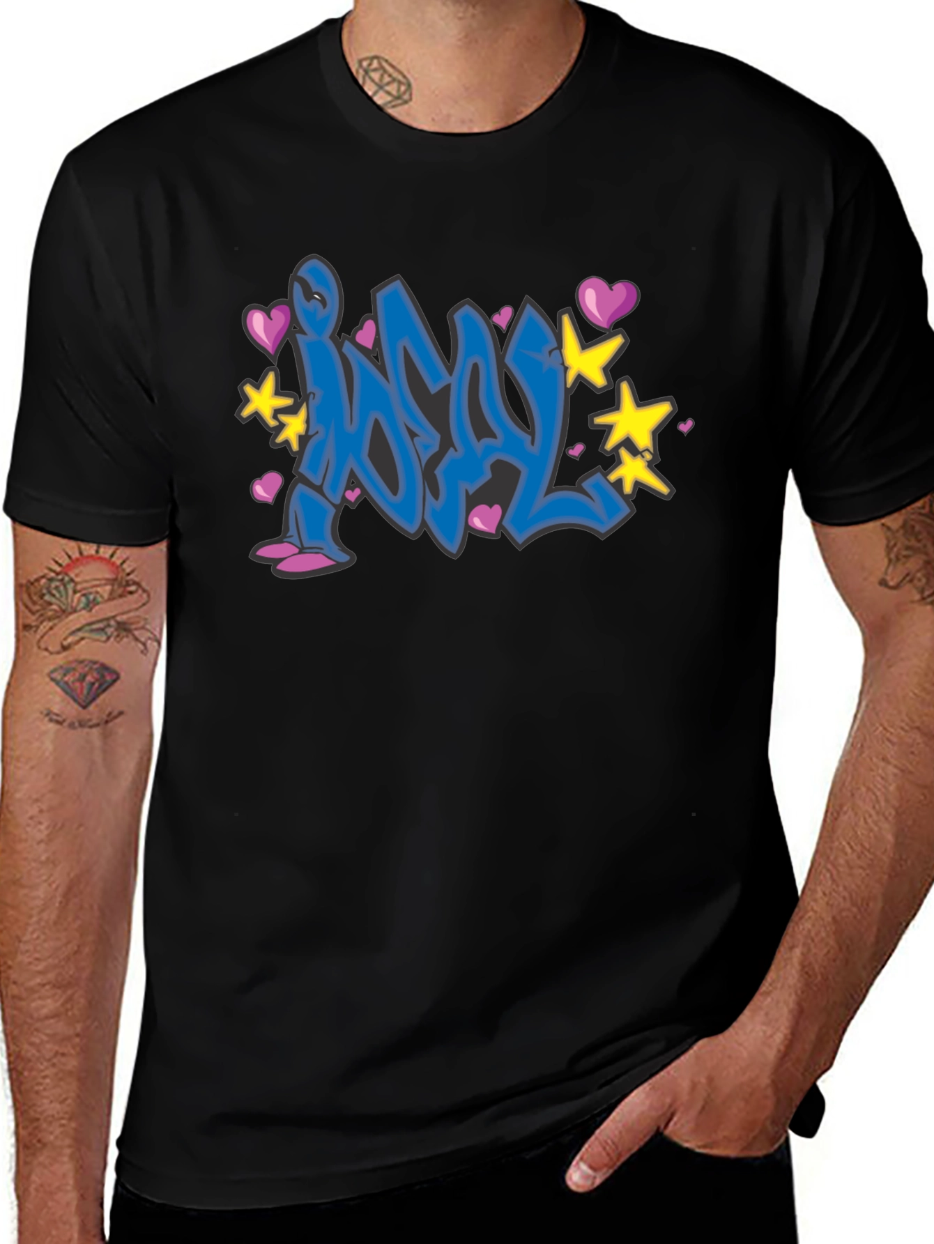 Graffiti Art Black T-Shirt