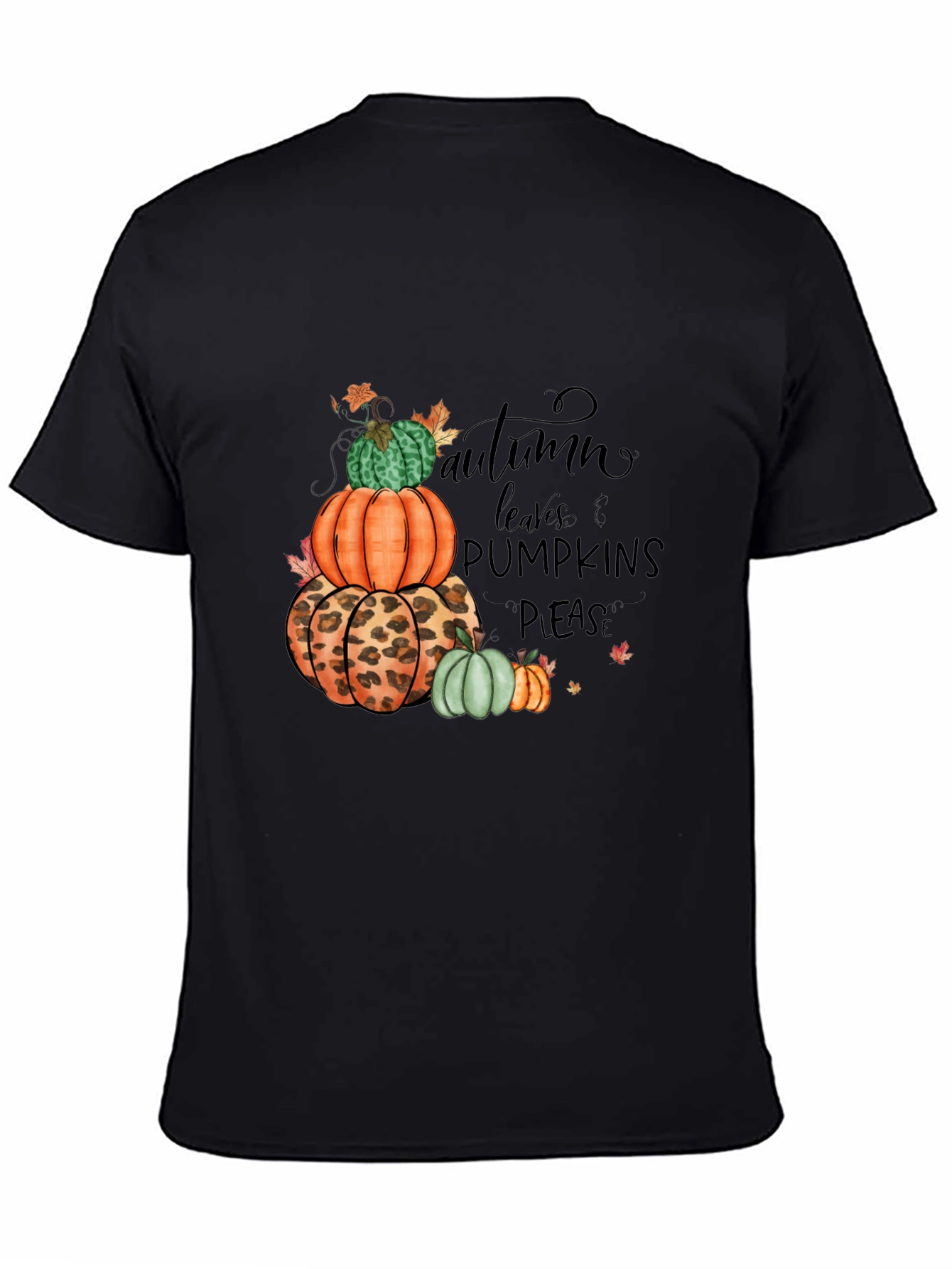 Autumn Leaves & Pumpkins Please T-Shirt