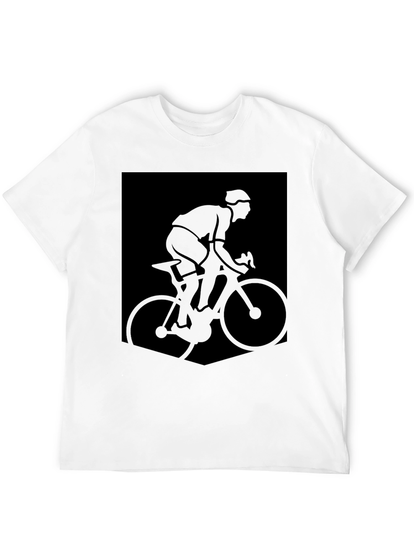 Cyclist Graphic Tee - Sleek Black T-Shirt