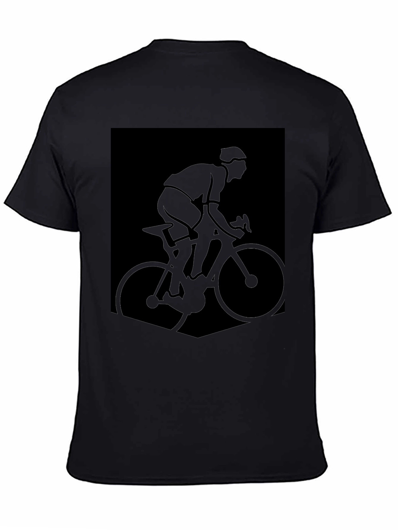 Cyclist Graphic Tee - Sleek Black T-Shirt