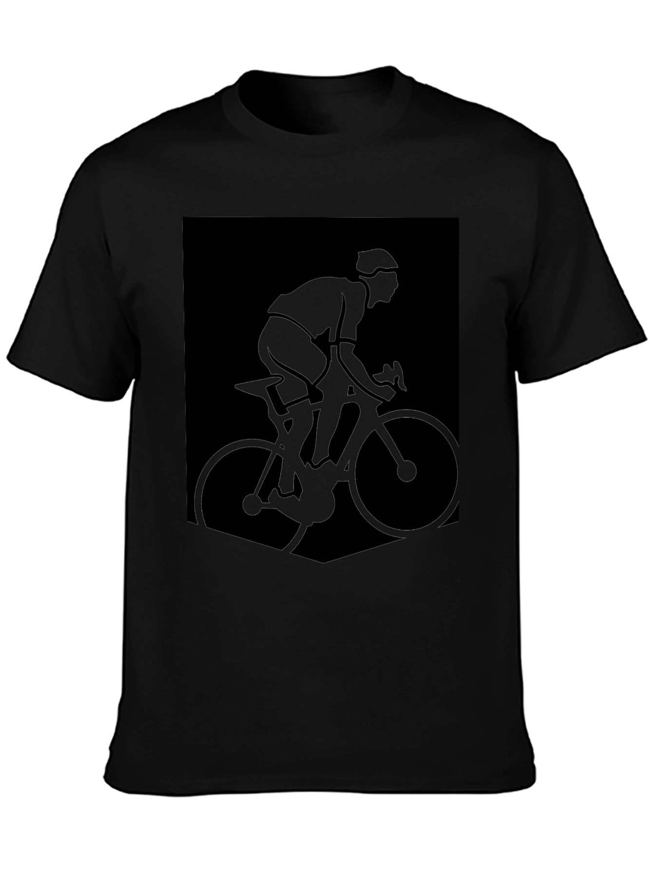 Cyclist Graphic Tee - Sleek Black T-Shirt