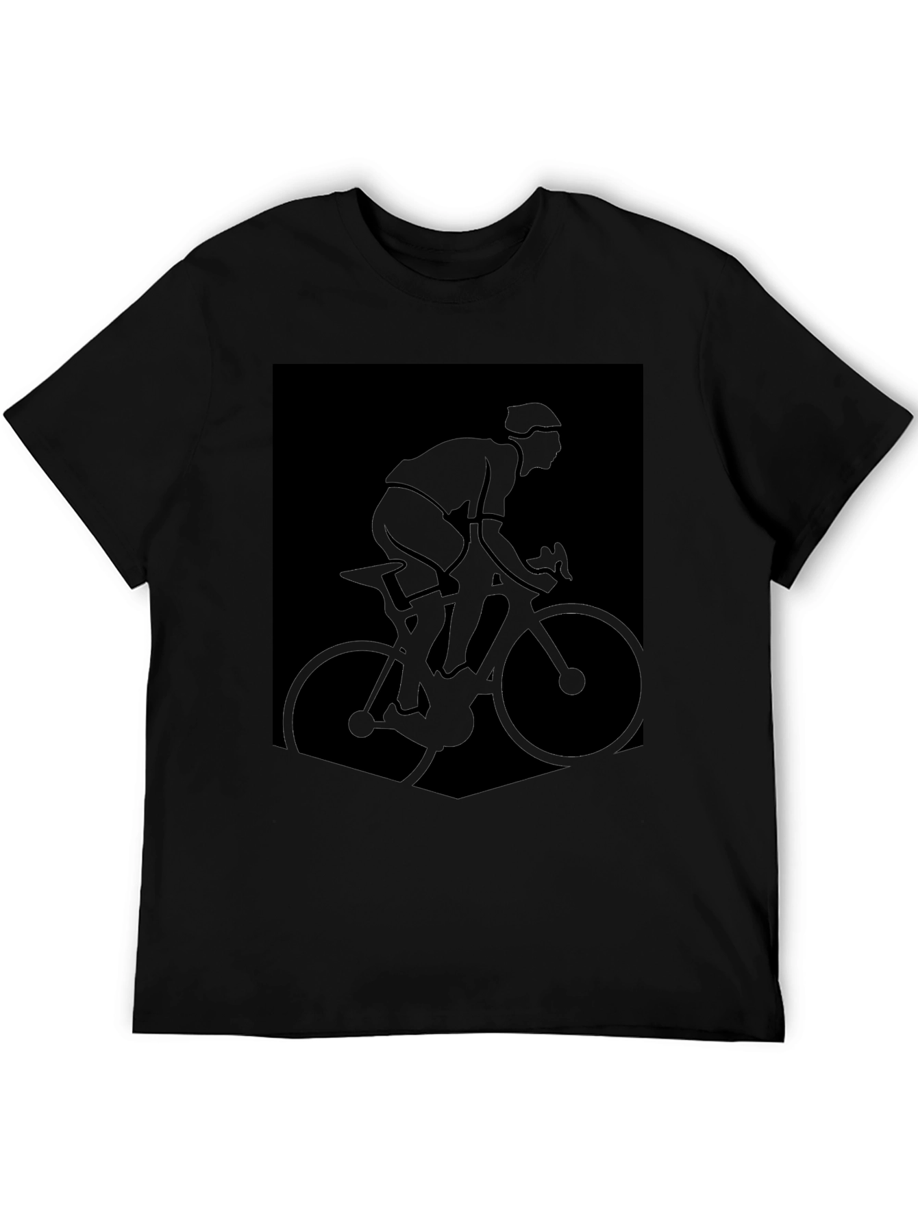 Cyclist Graphic Tee - Sleek Black T-Shirt