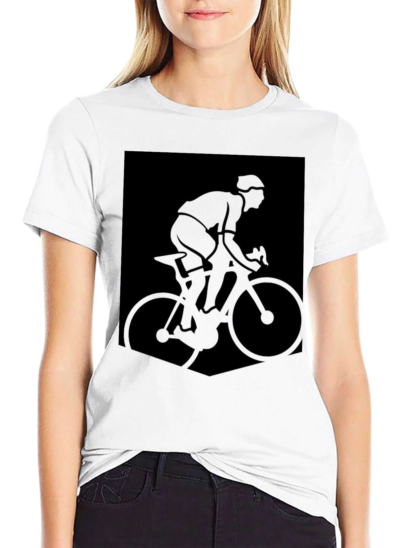 Cyclist Graphic Tee - Sleek Black T-Shirt
