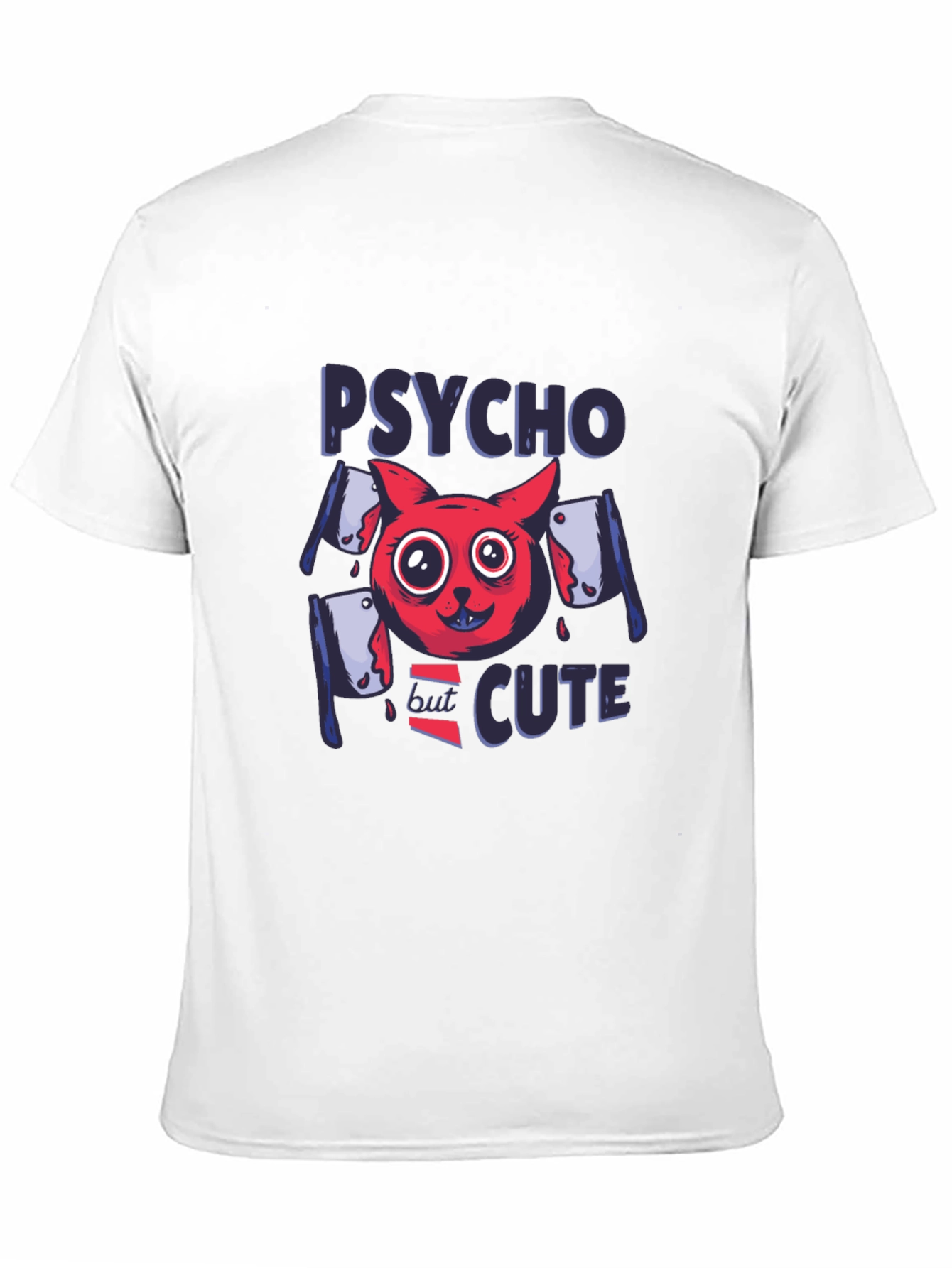 Psycho But Cute Graphic Tee - Black
