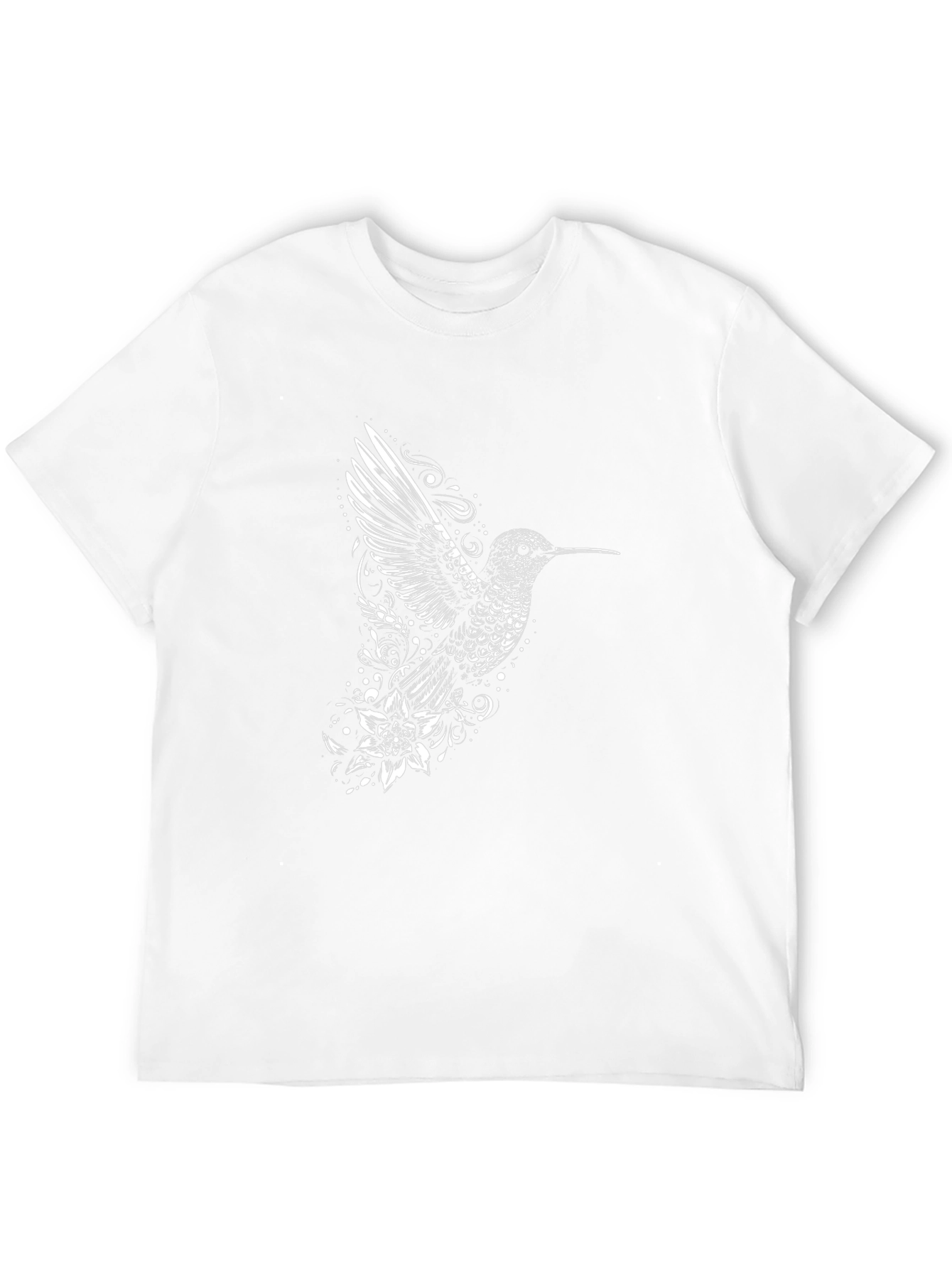 Hummingbird Floral Graphic Tee - Black